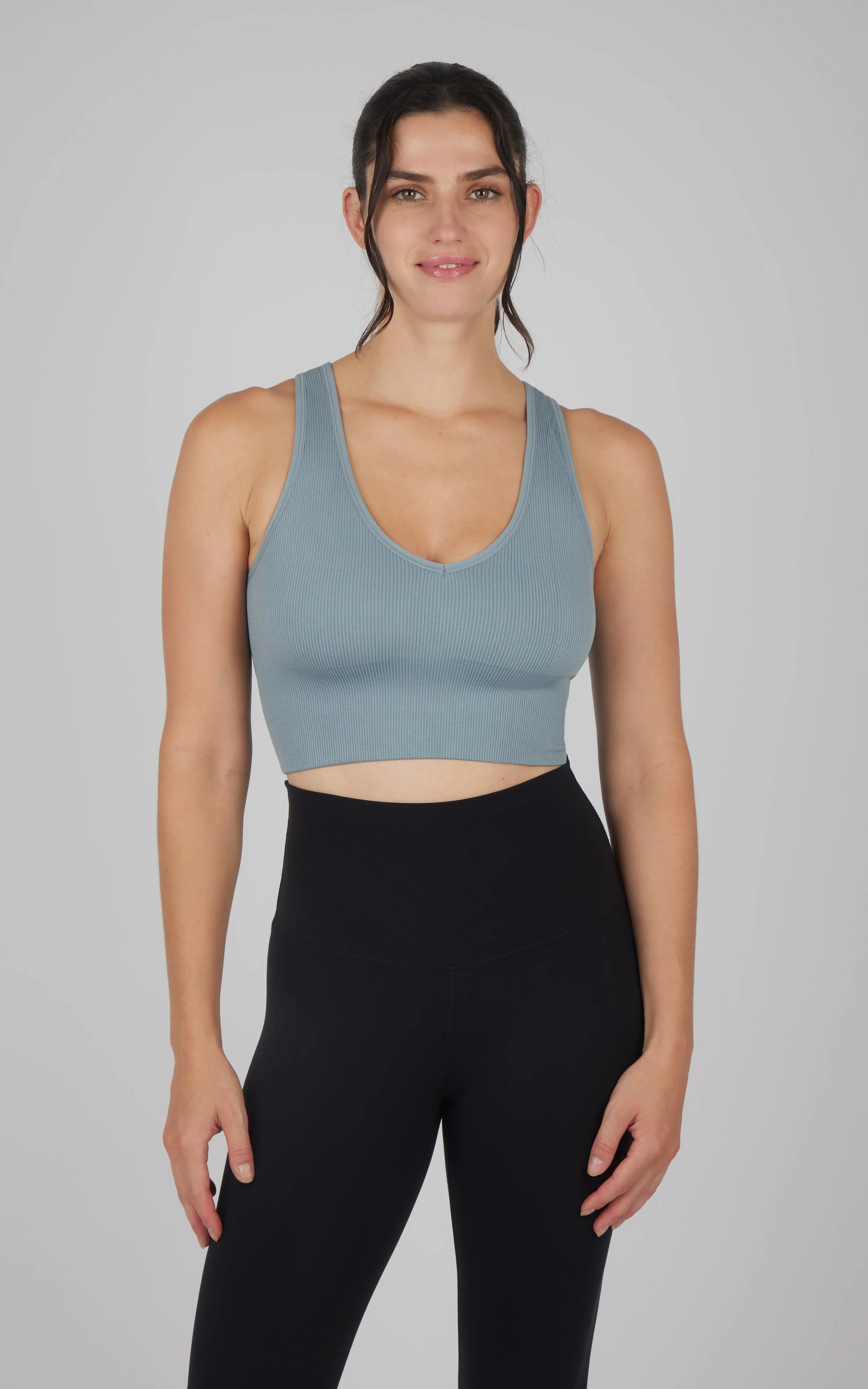 2 PK Ribbed V-Neck Tank Top