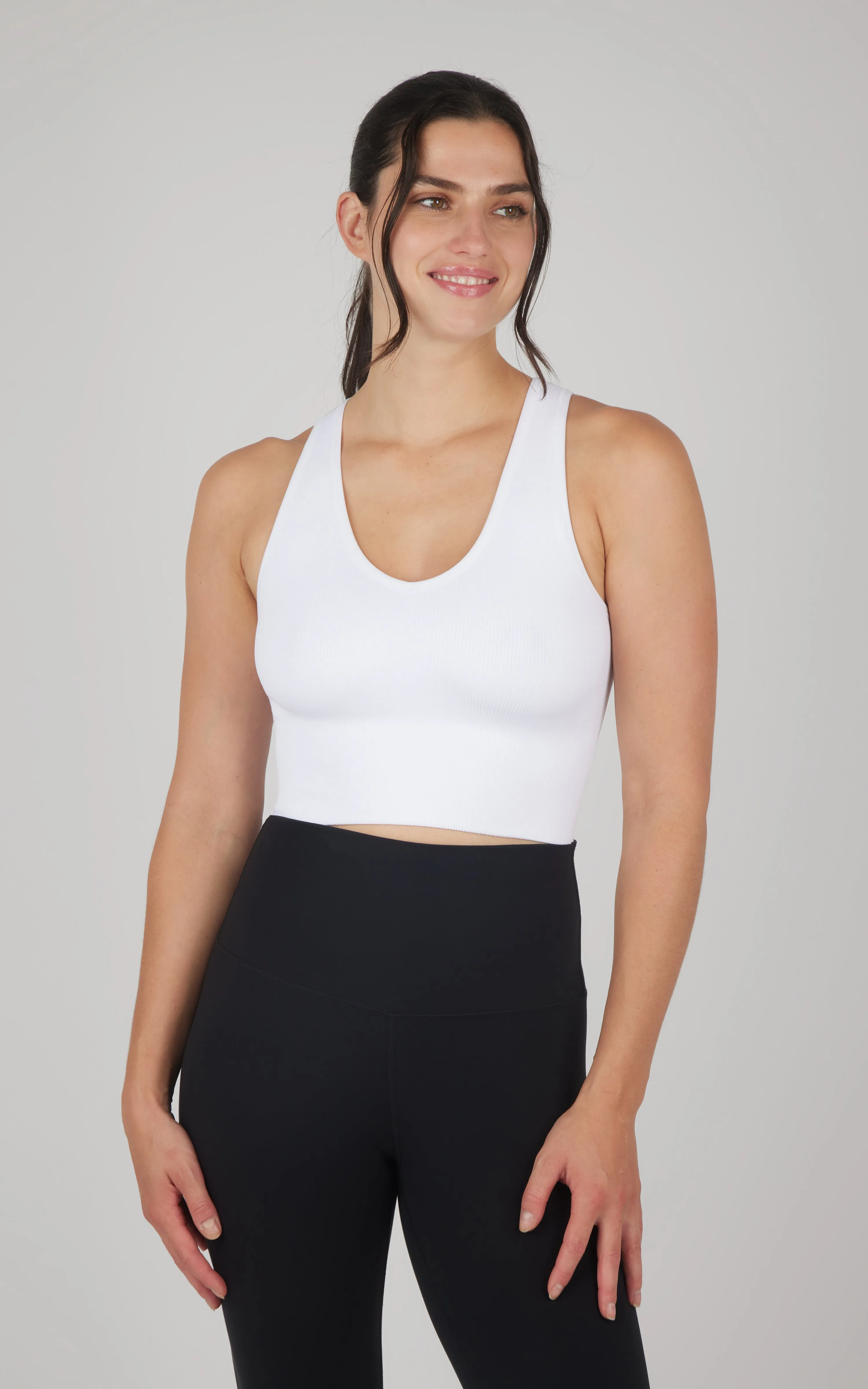 2 PK Ribbed V-Neck Tank Top