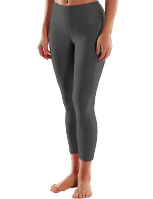 22" High Waist Crop Tight Capris shadowcharcoal_yoga