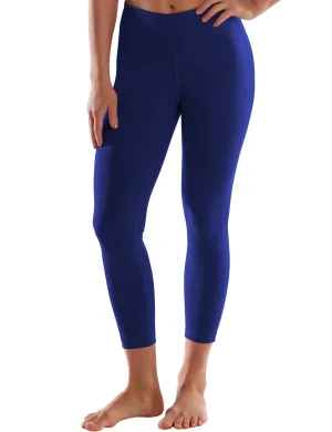 22" High Waist Side Line Capris navy_yoga