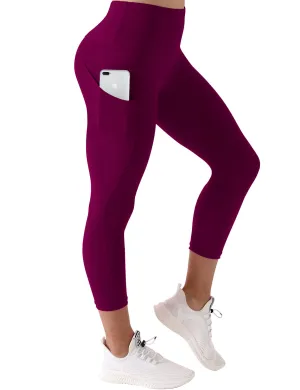 22" High Waist Side Pockets Capris grapevine_yoga