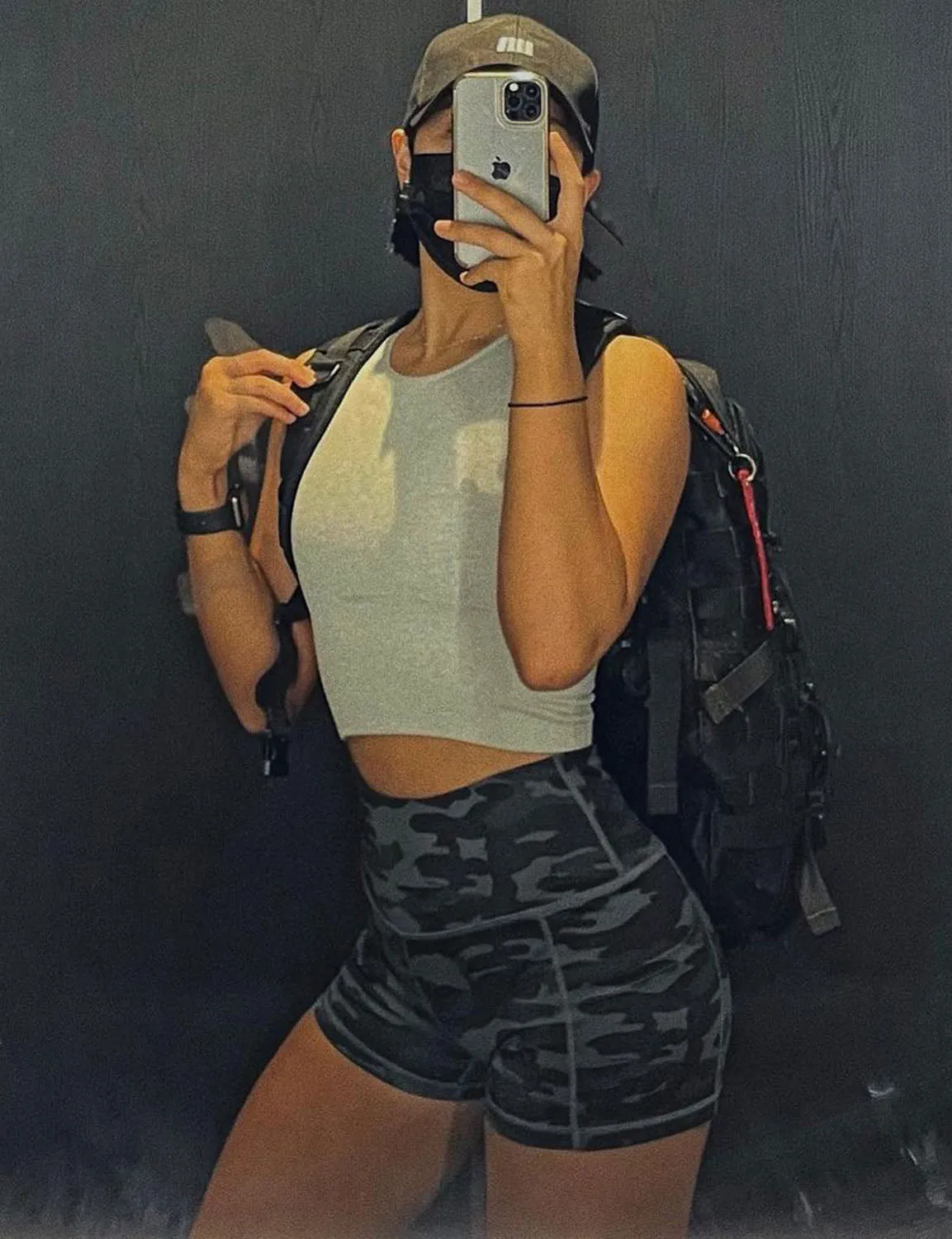 2.5" Printed Side Pockets Yoga Shorts dimgraycamo ins_yoga