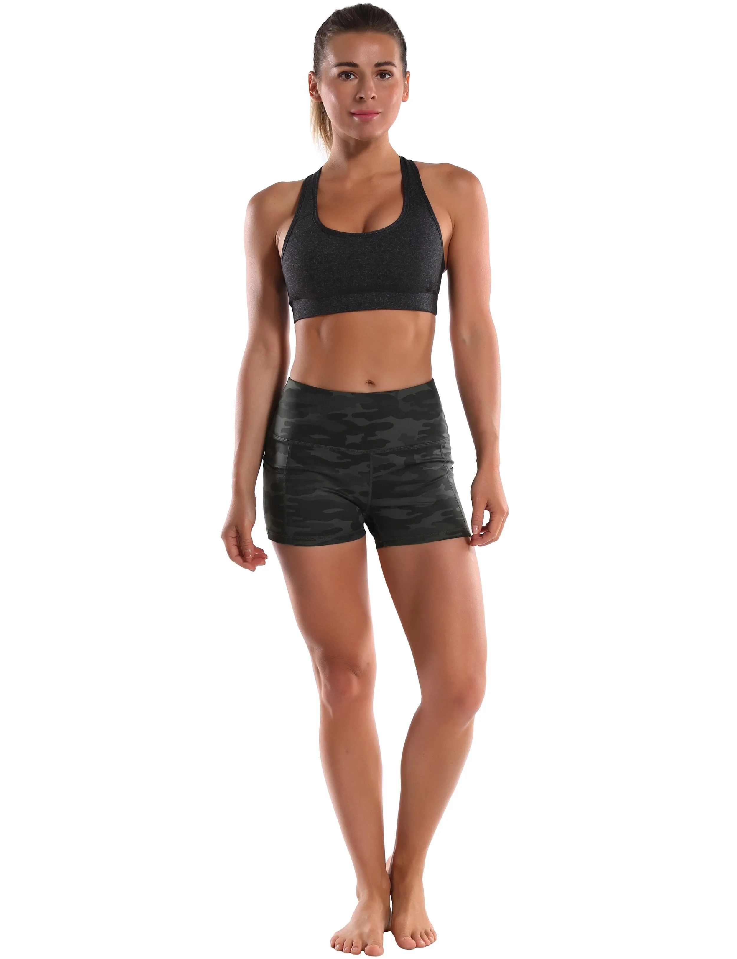 2.5" Printed Side Pockets Yoga Shorts dimgraycamo ins_yoga