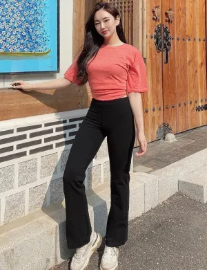 29" 31" 33" 35" Cotton Bootcut Leggings black ins_yoga