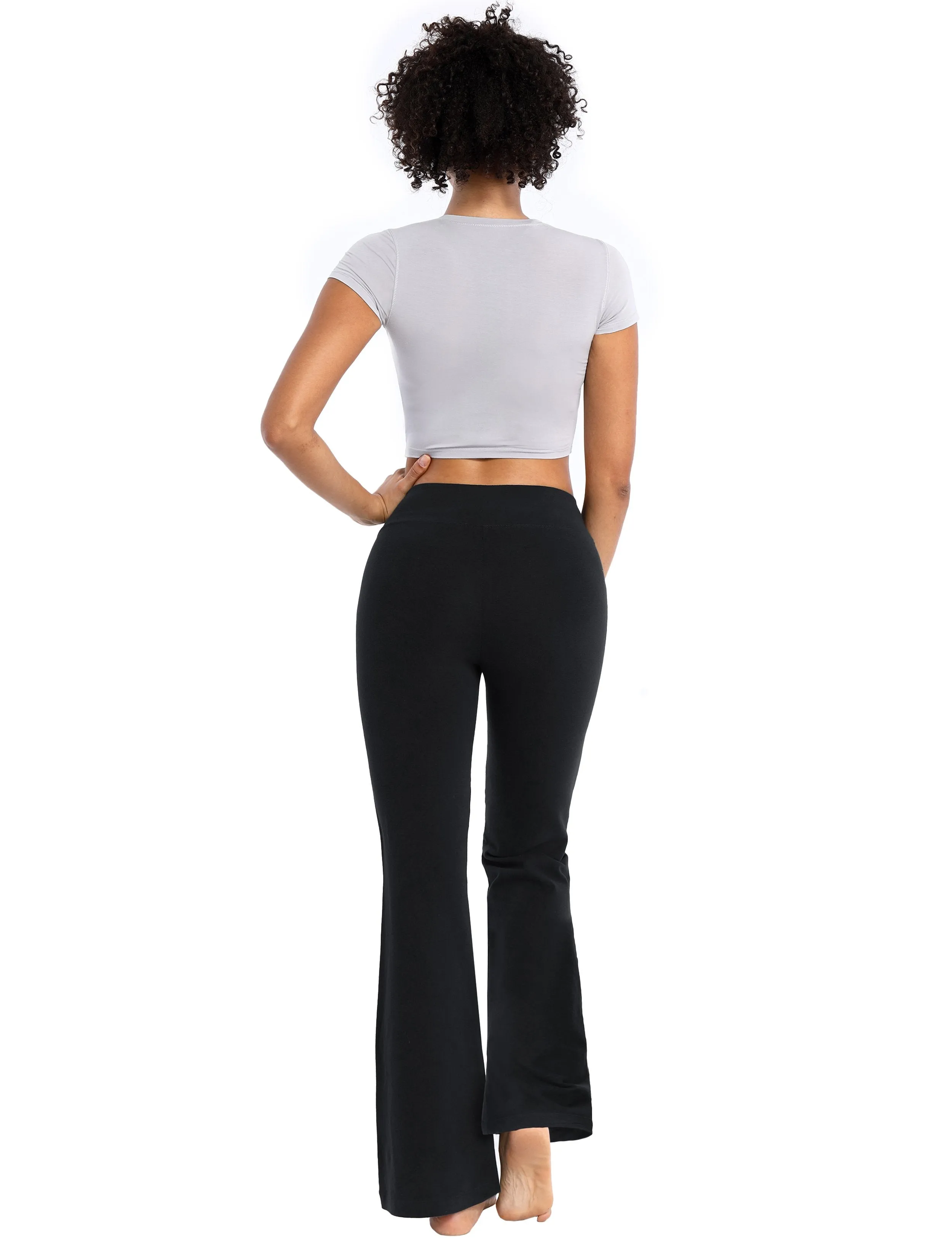 29" 31" 33" 35" Cotton Bootcut Leggings black ins_yoga