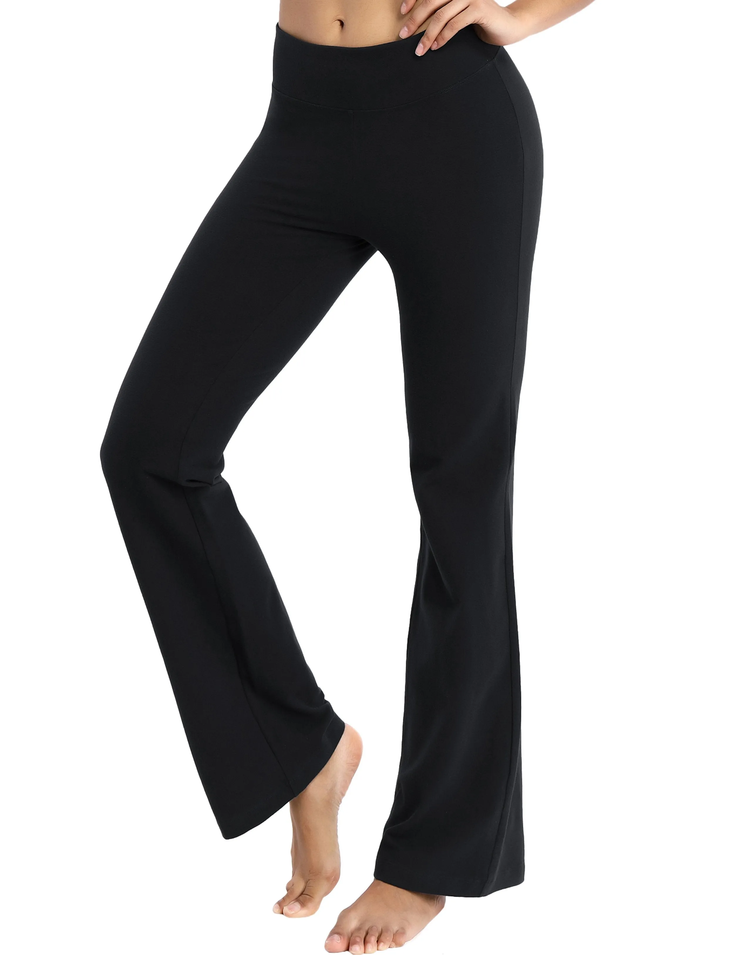 29" 31" 33" 35" Cotton Bootcut Leggings black ins_yoga
