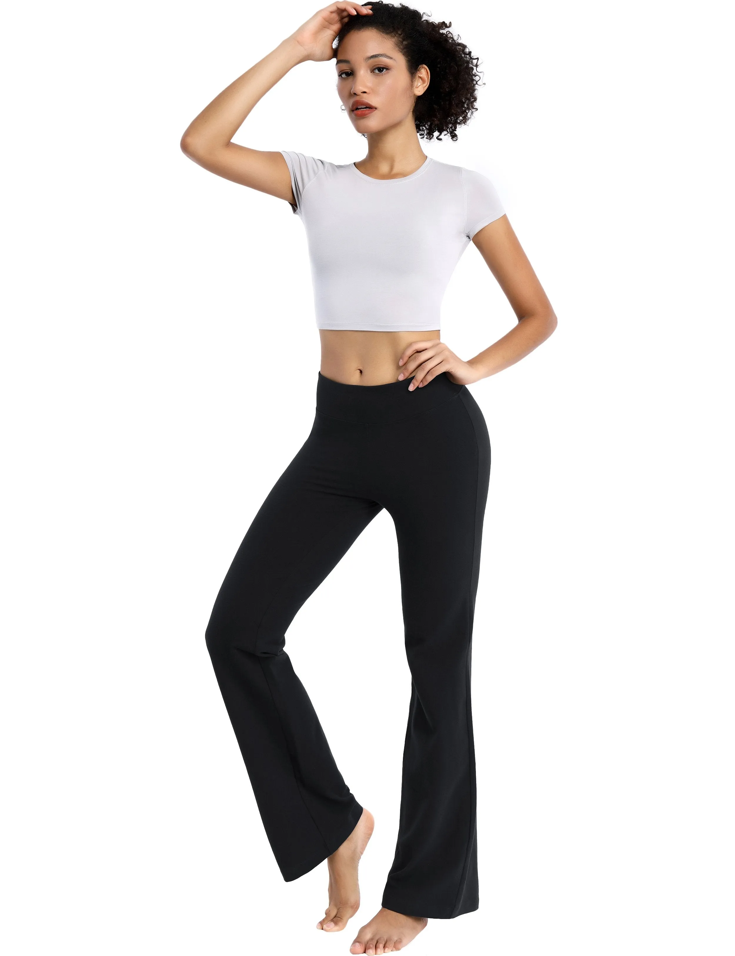 29" 31" 33" 35" Cotton Bootcut Leggings black ins_yoga