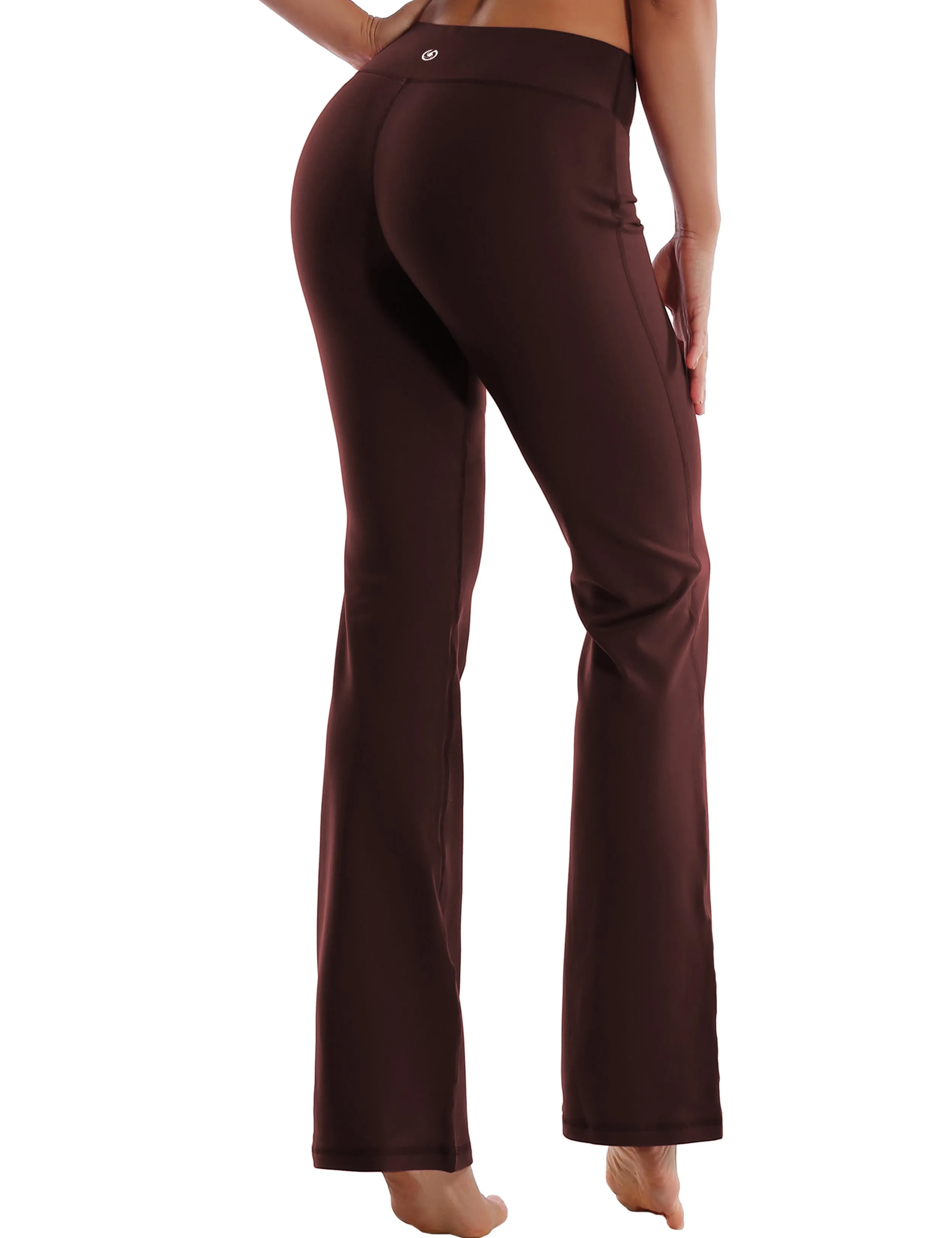 29" 31" 33" 35" Cotton Nylon Bootcut Leggings mahoganymaroon_yoga