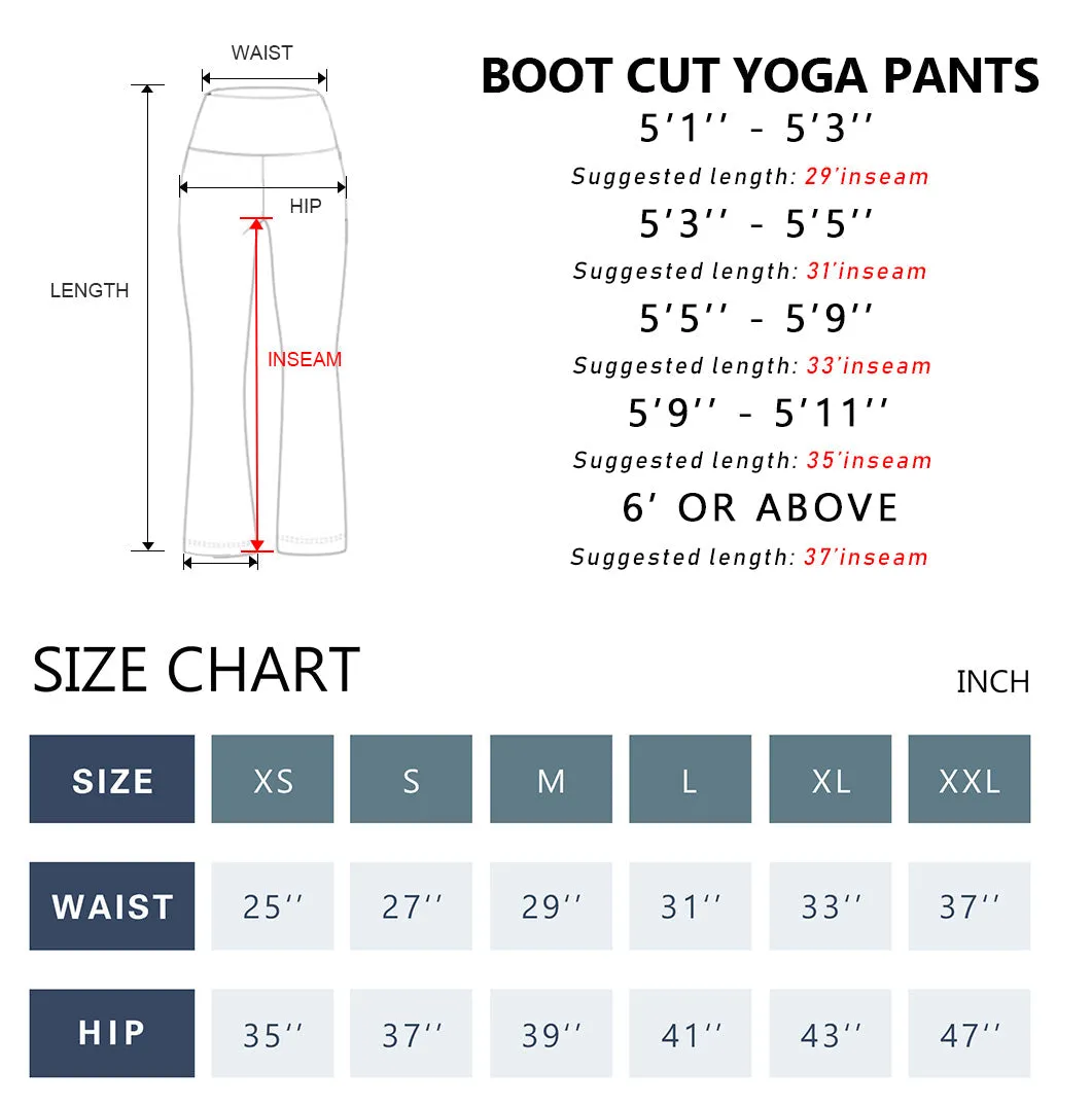 29" 31" 33" 35" Cotton Nylon Bootcut Leggings mahoganymaroon_yoga