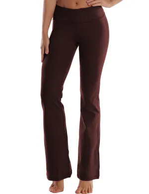 29" 31" 33" 35" Cotton Nylon Bootcut Leggings mahoganymaroon_yoga