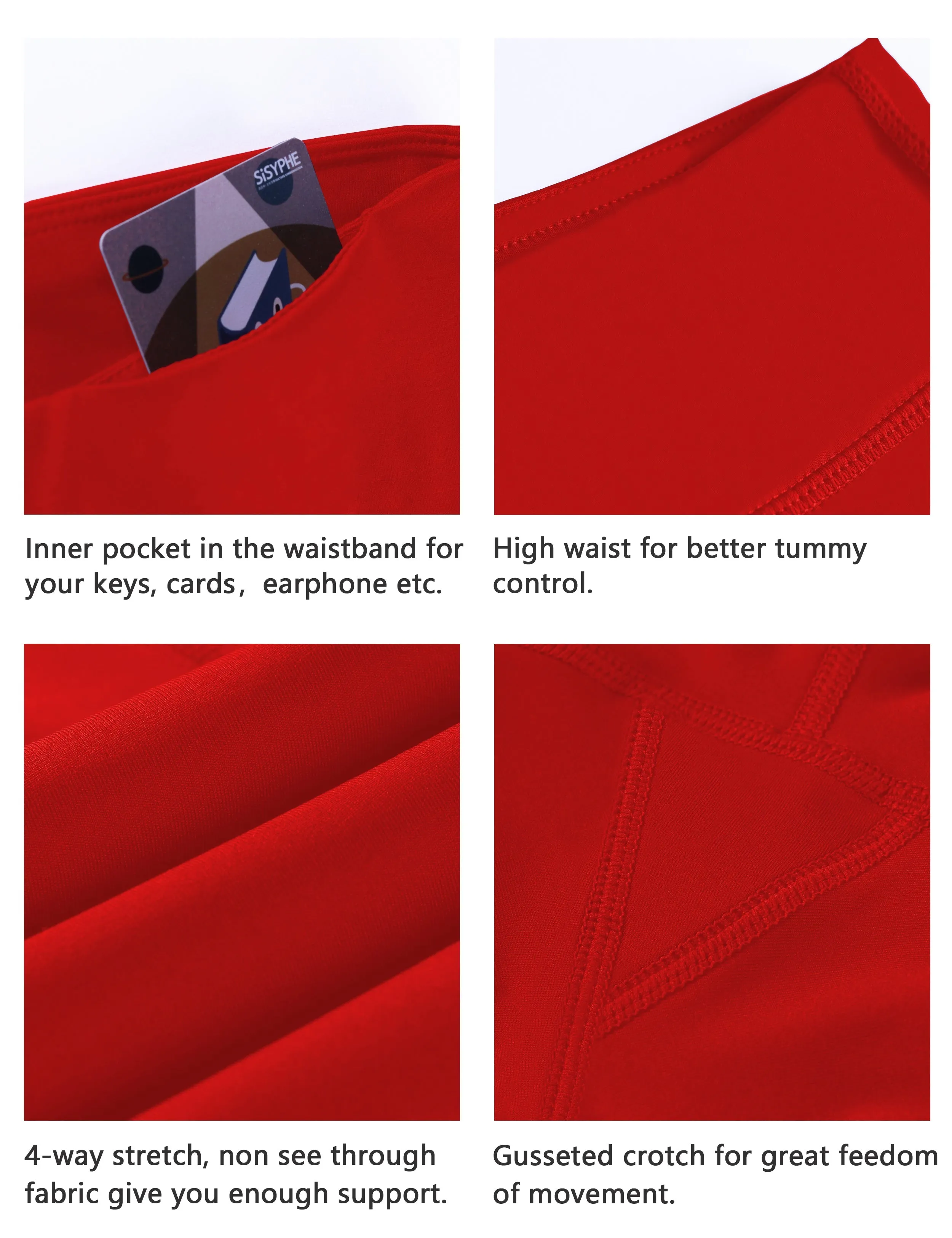 8" High Waist Yoga Shorts scarlet_yoga