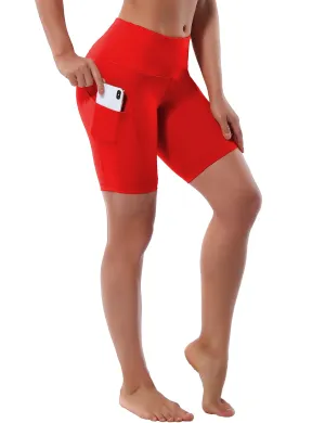 8" Side Pockets Yoga Shorts scarlet_yoga