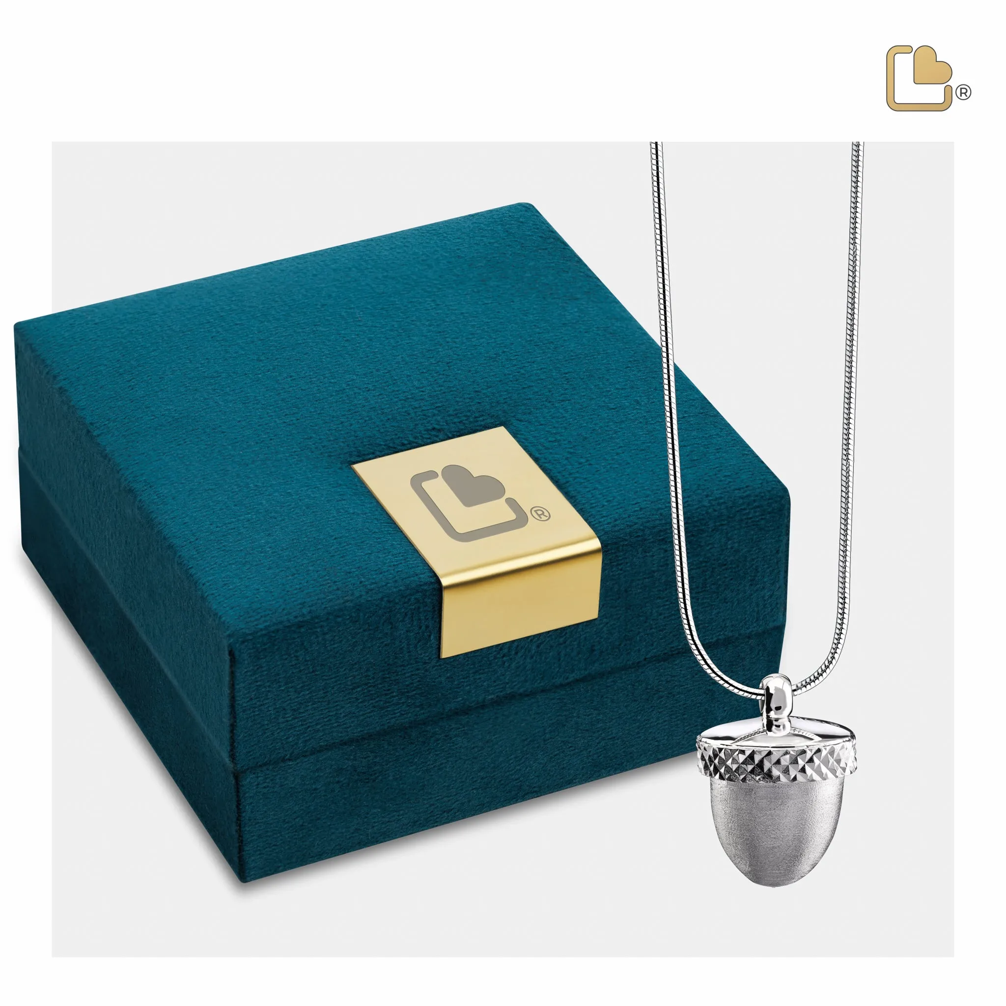 Acorn Two Tone Sterling Silver Cremation Pendant - COMFORT by LoveUrns
