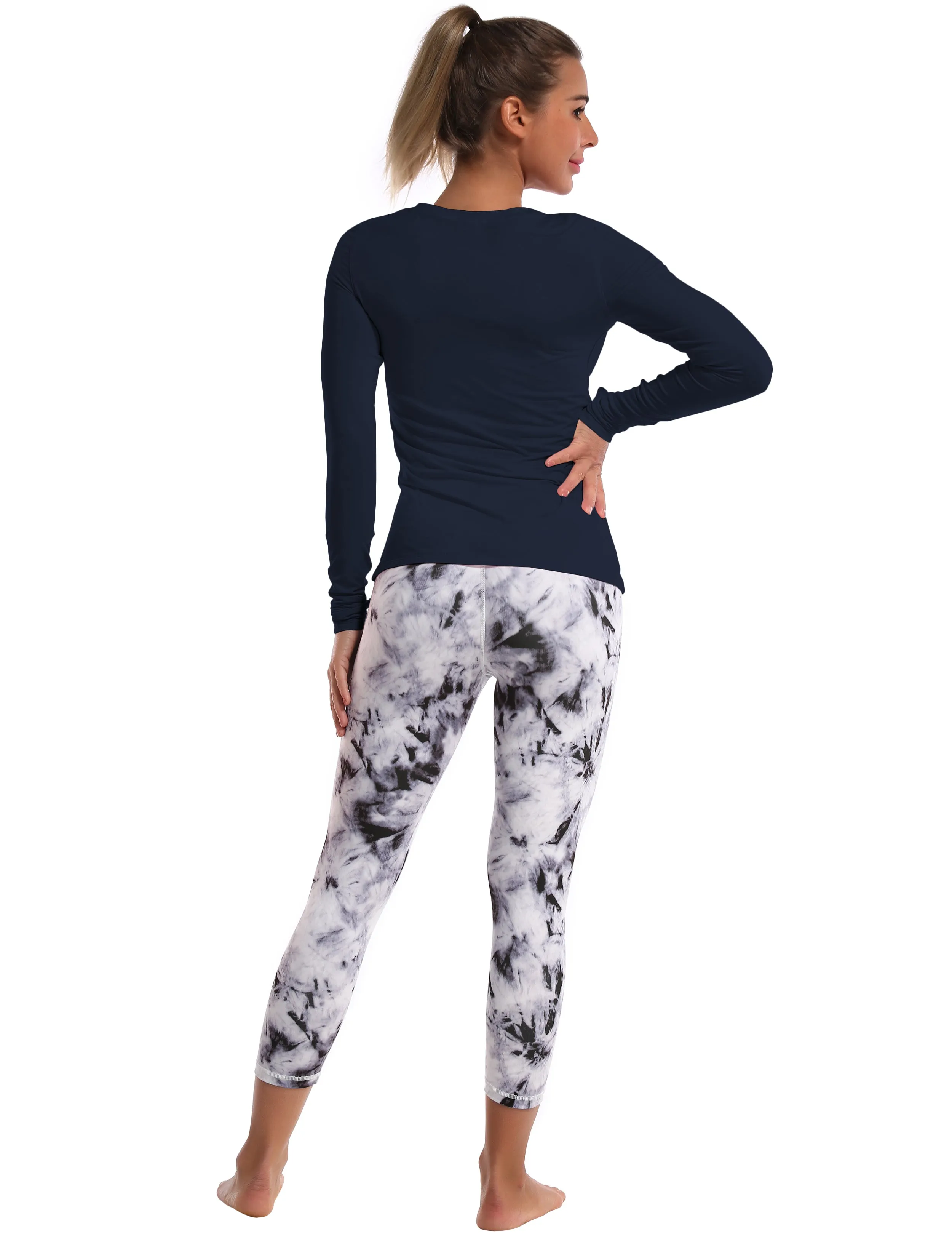 Athlete Long Sleeve Tops darknavy_Plus Size