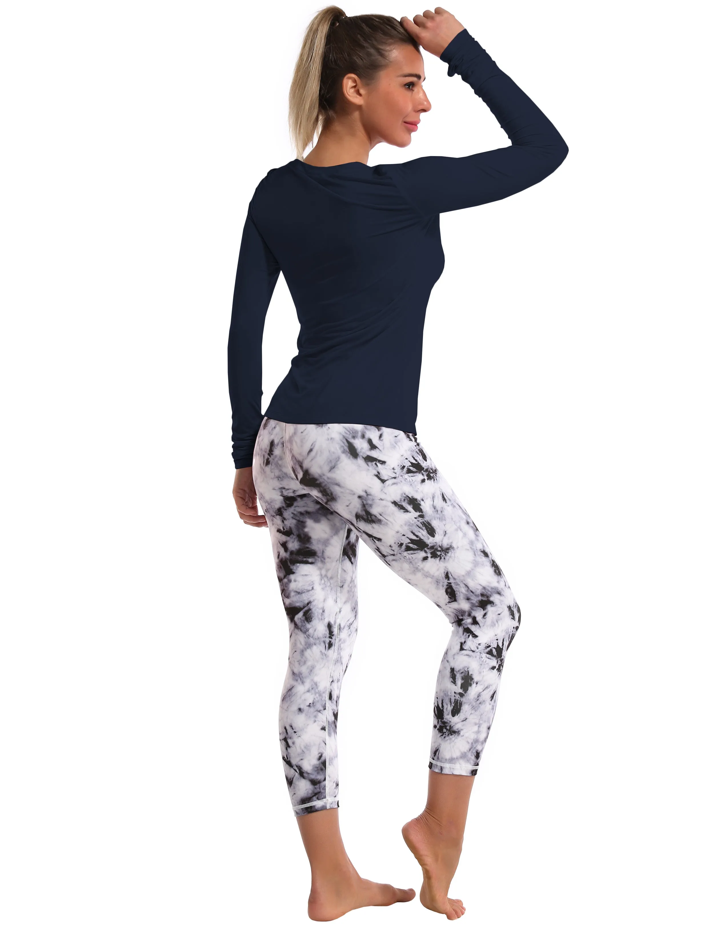 Athlete Long Sleeve Tops darknavy_Plus Size