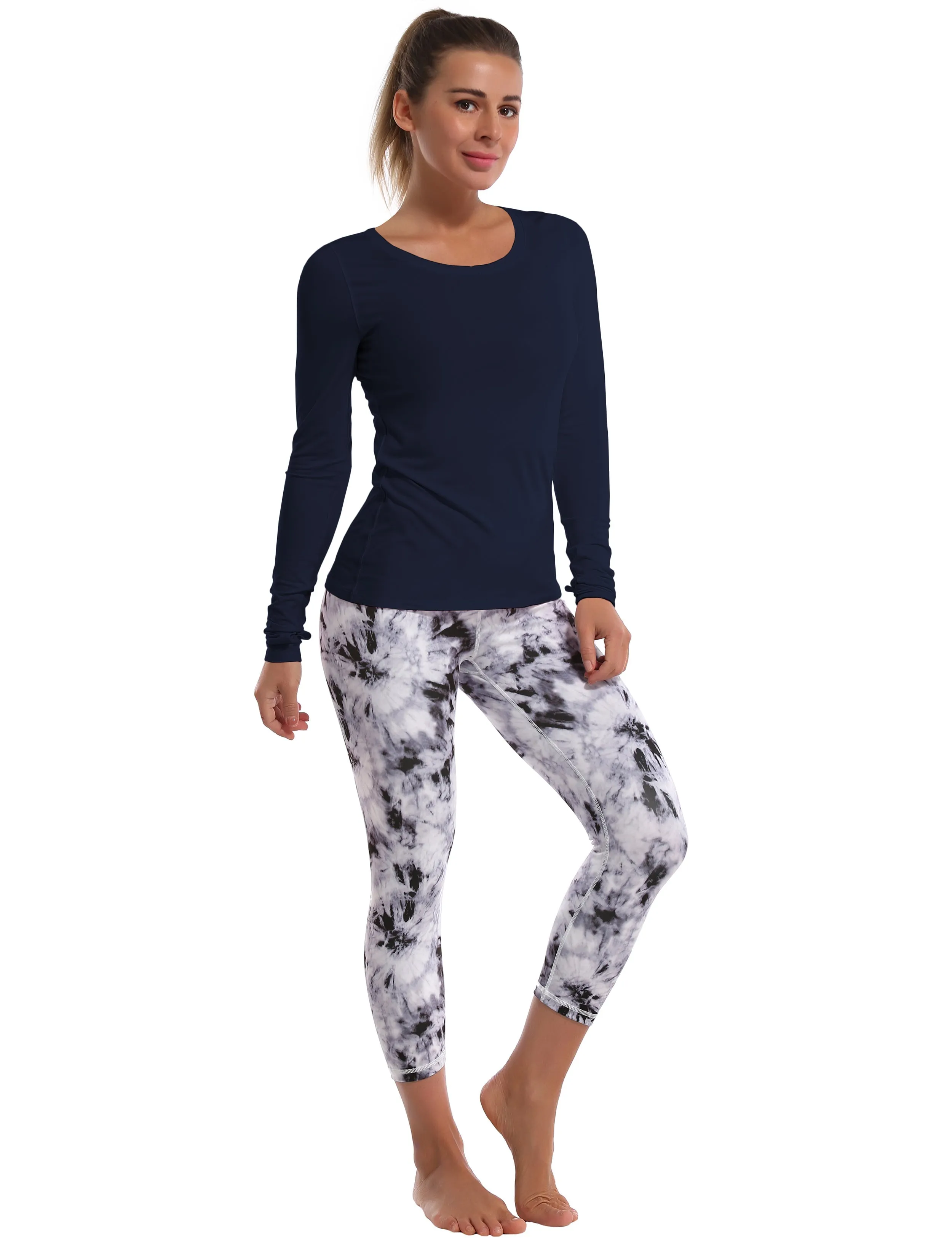 Athlete Long Sleeve Tops darknavy_Plus Size