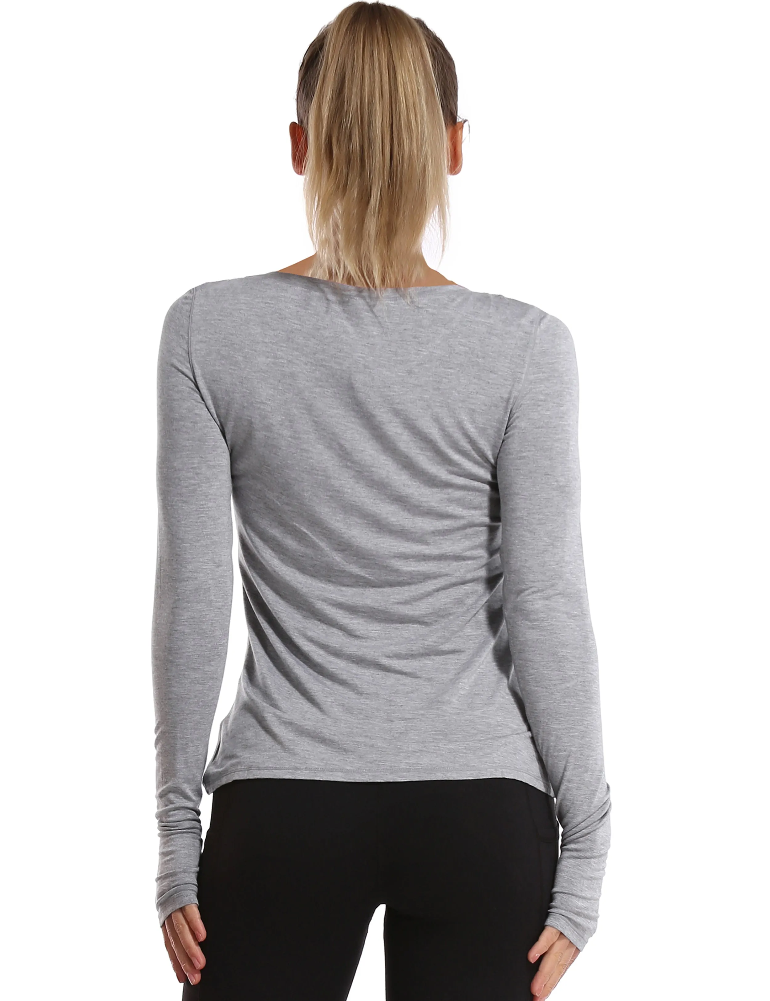 Athlete Long Sleeve Tops heathergray_Gym