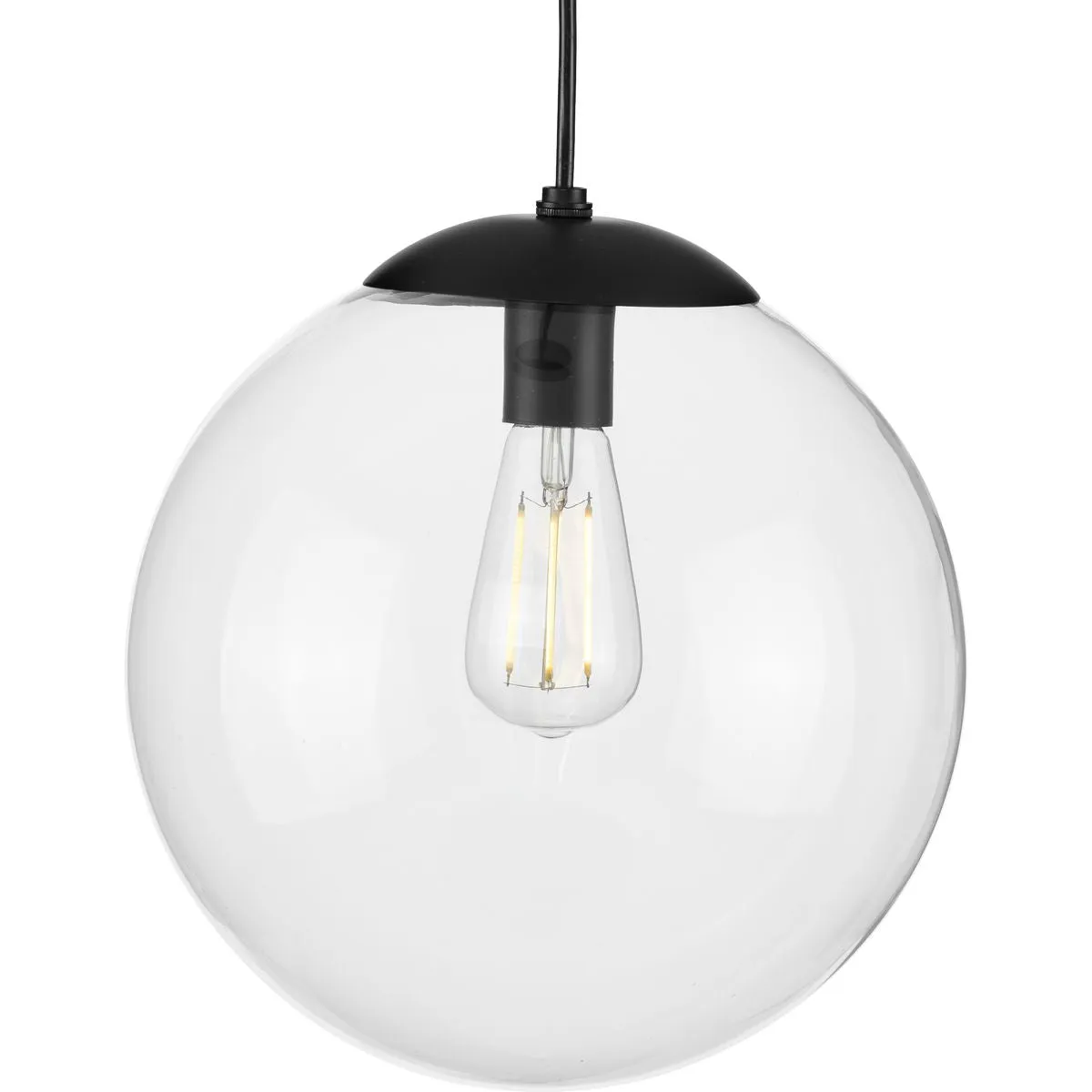 Atwell Collection 12-inch Clear Glass Globe Large Hanging Pendant Light
