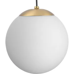 Atwell Collection Opal Glass Globe Medium Hanging Pendant Light
