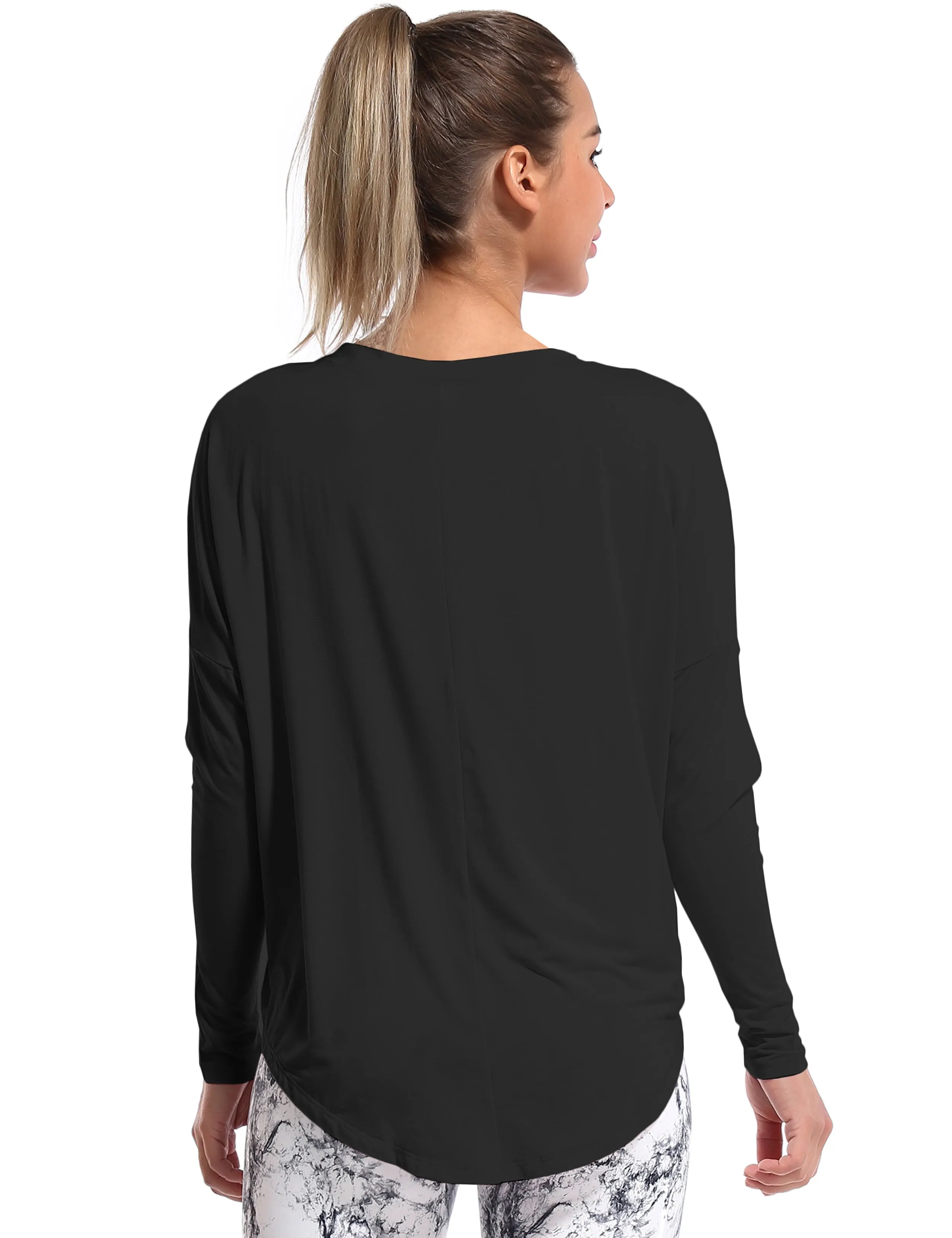 Biking Batwing Tunic Tops black_Biking