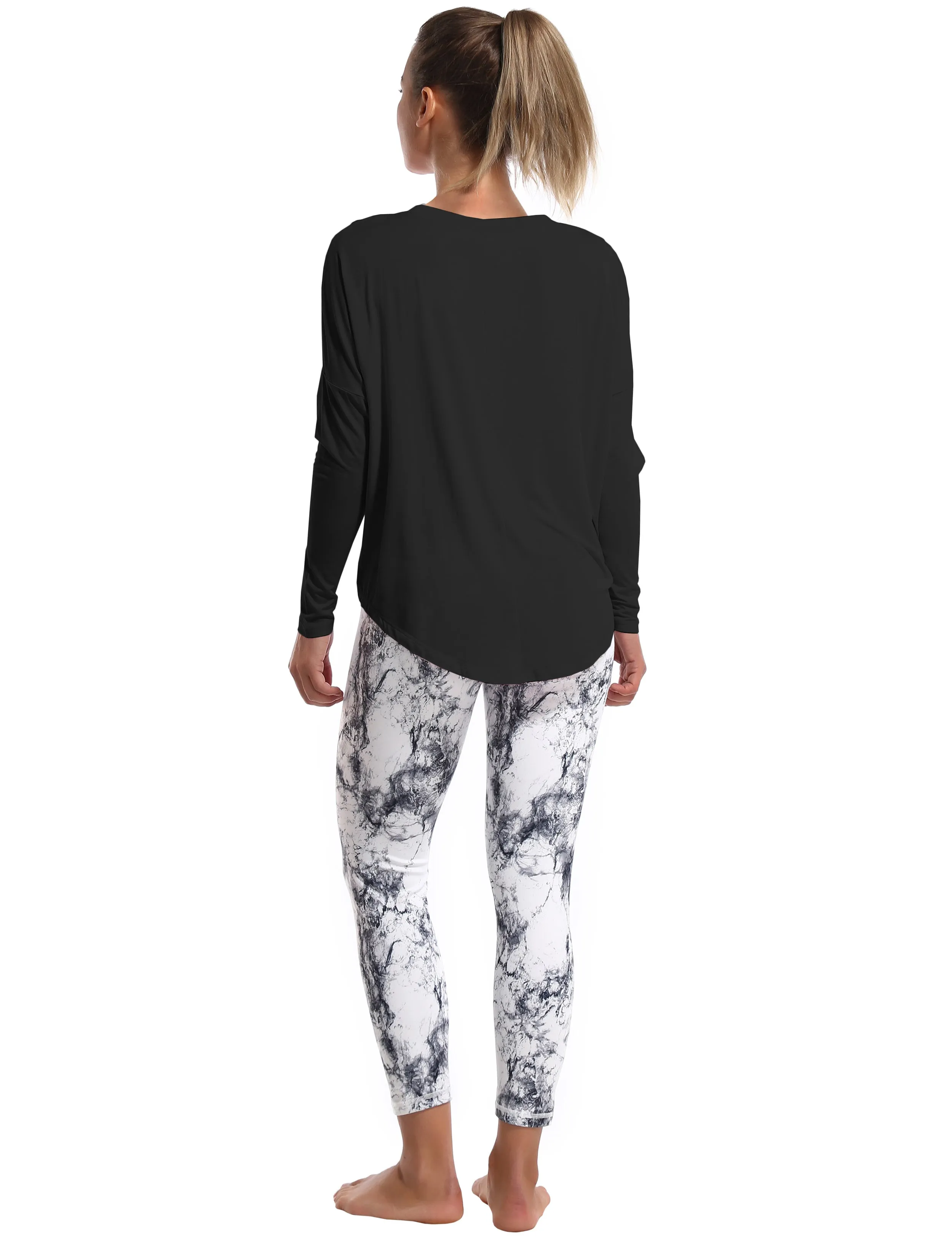 Biking Batwing Tunic Tops black_Biking