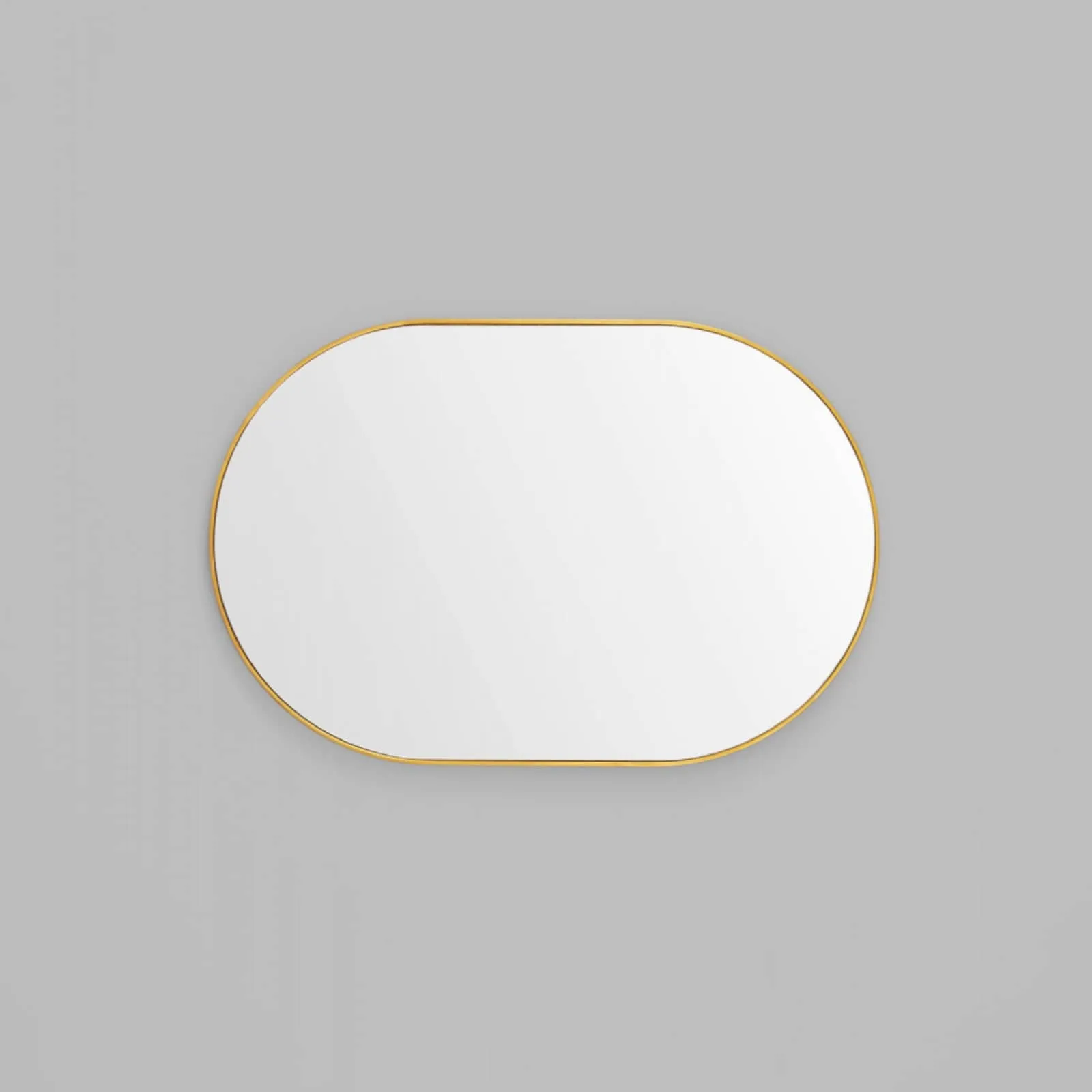 Bjorn Oval Mirror 65Cm X 100Cm - Brass