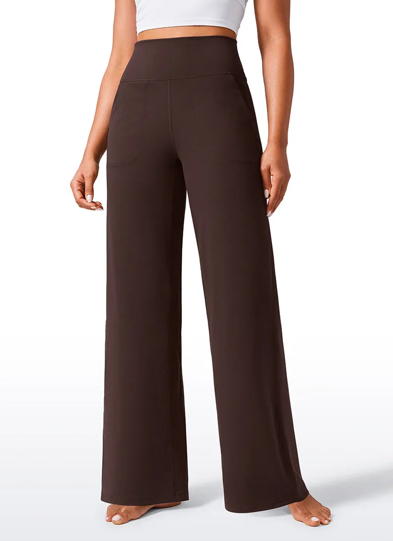 Butterlift® High Waisted Wide Leg Pants with Pockets 33"