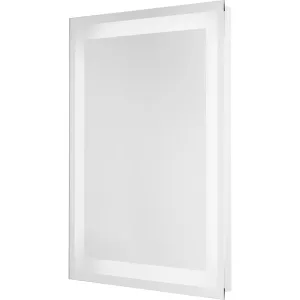 Captarent Collection 30x36 in. Rectangular Illuminated Integrated LED White Mirror
