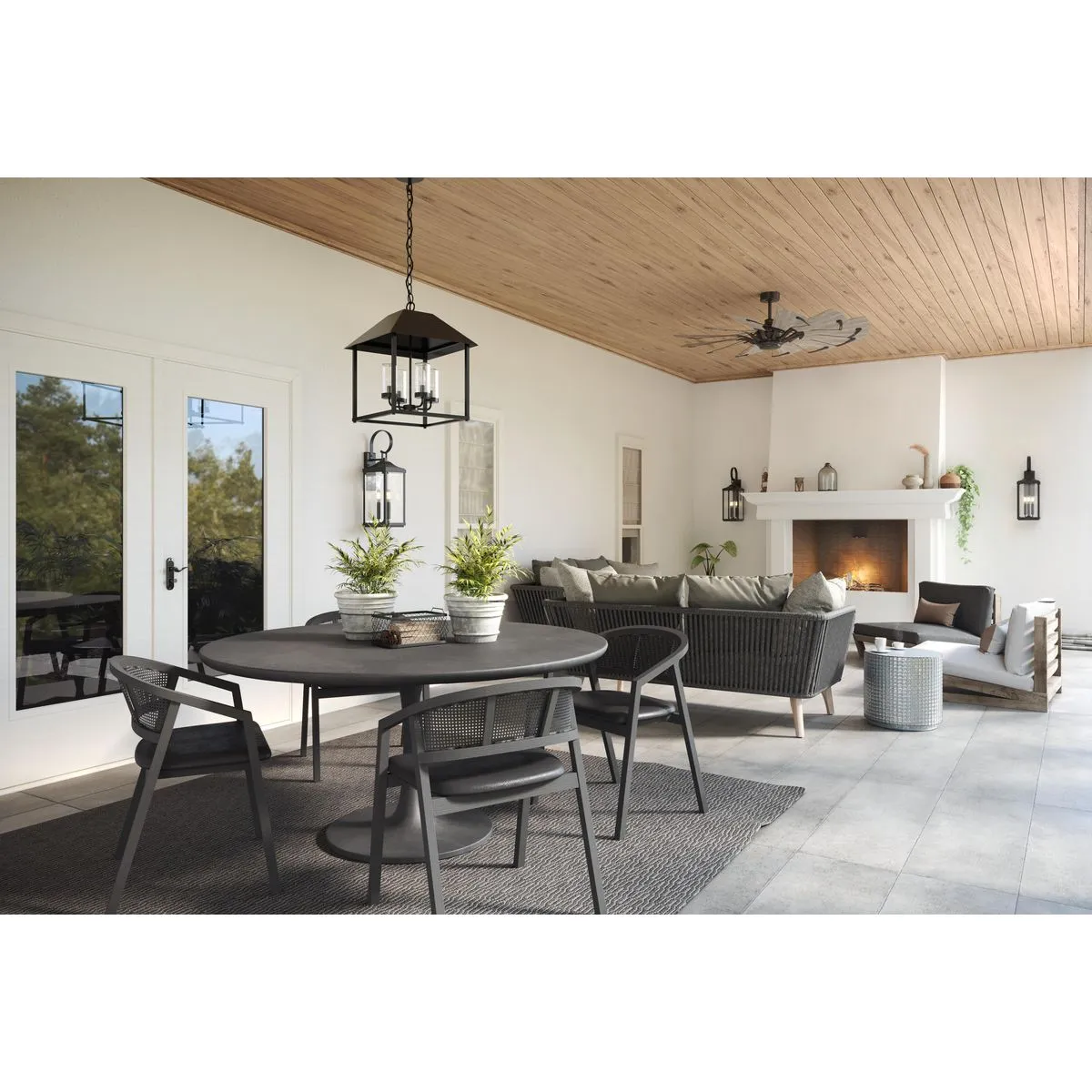 Chapel Collection Four-Light Outdoor Living Pendant