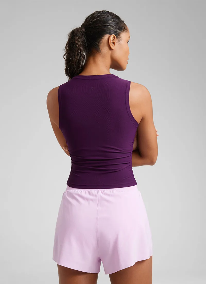 Cloudweight High Neck Ruched Tank Tops