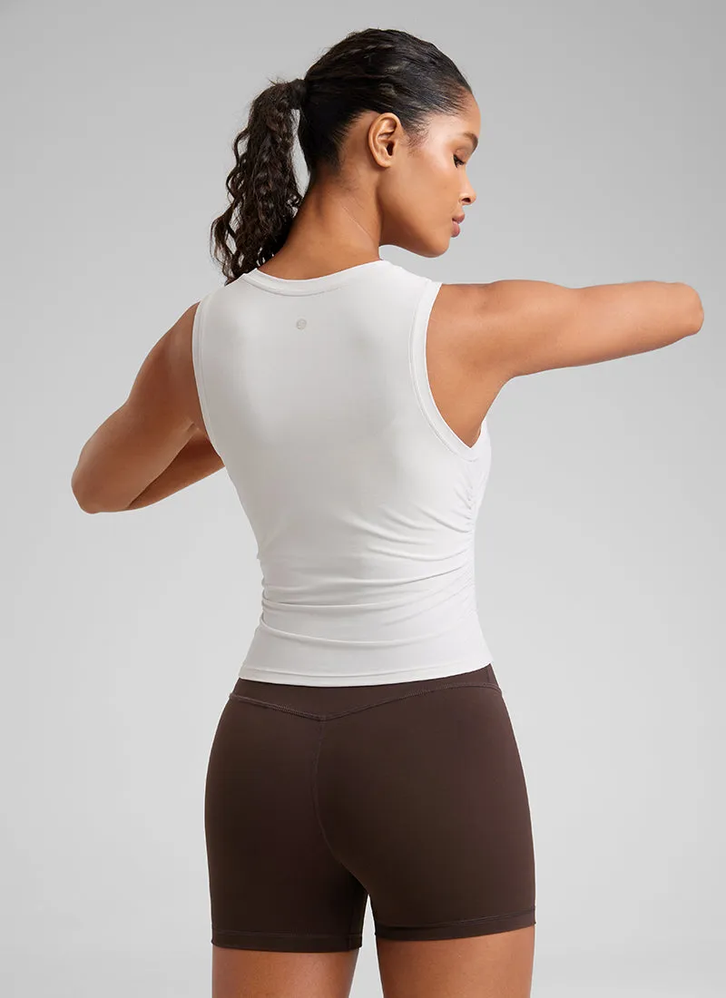 Cloudweight High Neck Ruched Tank Tops