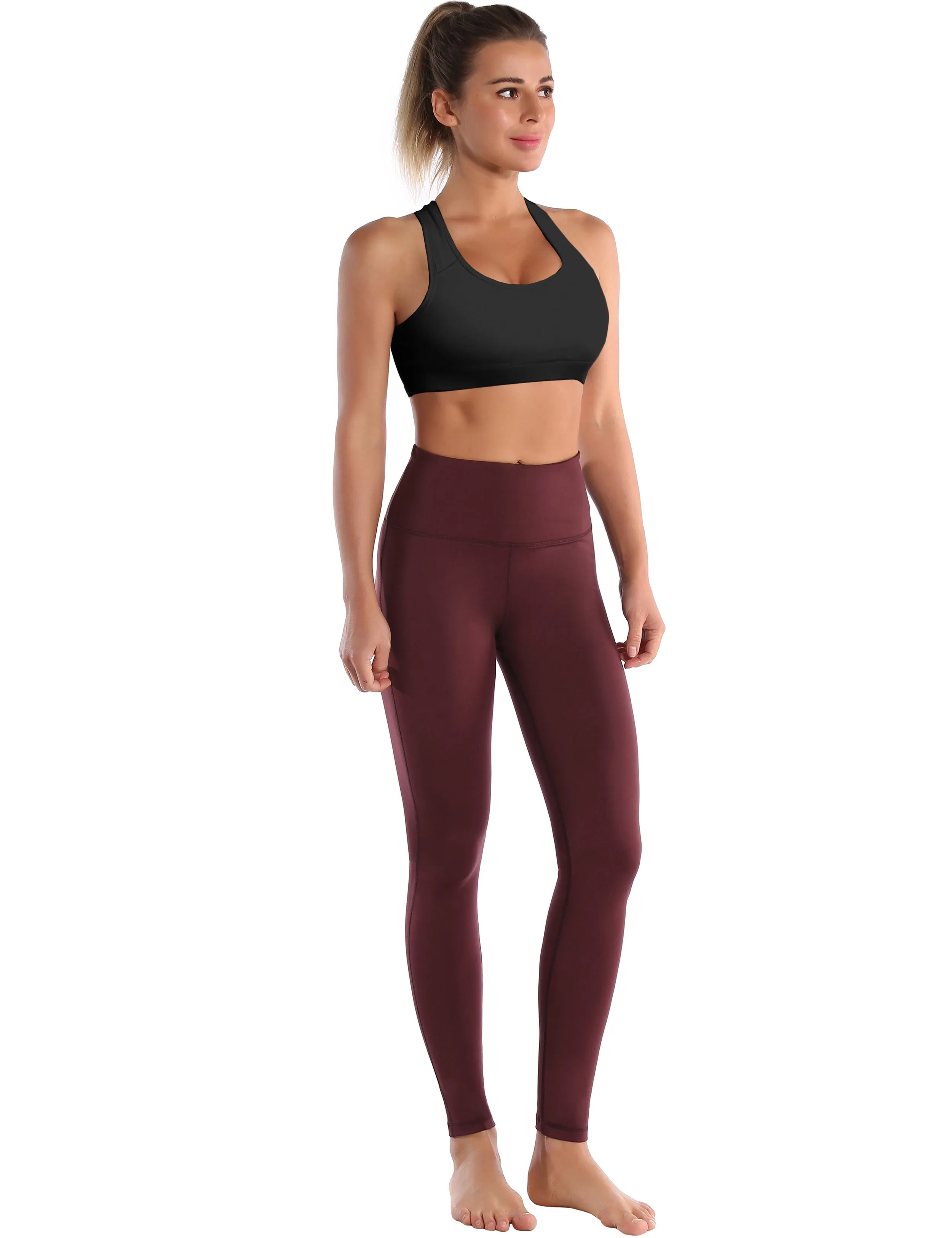 Compression Racerback Sports Bras black ins_yoga