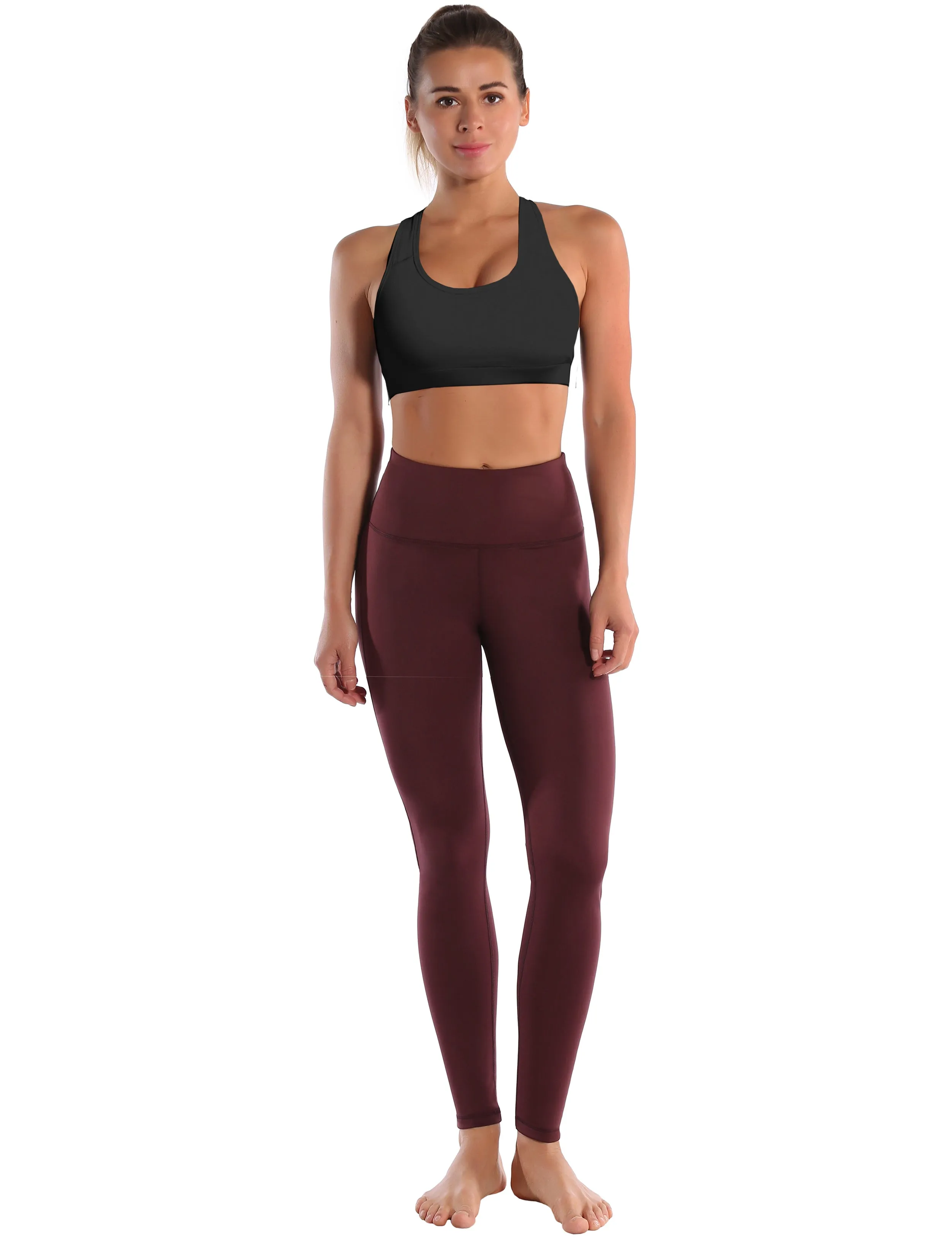 Compression Racerback Sports Bras black ins_yoga