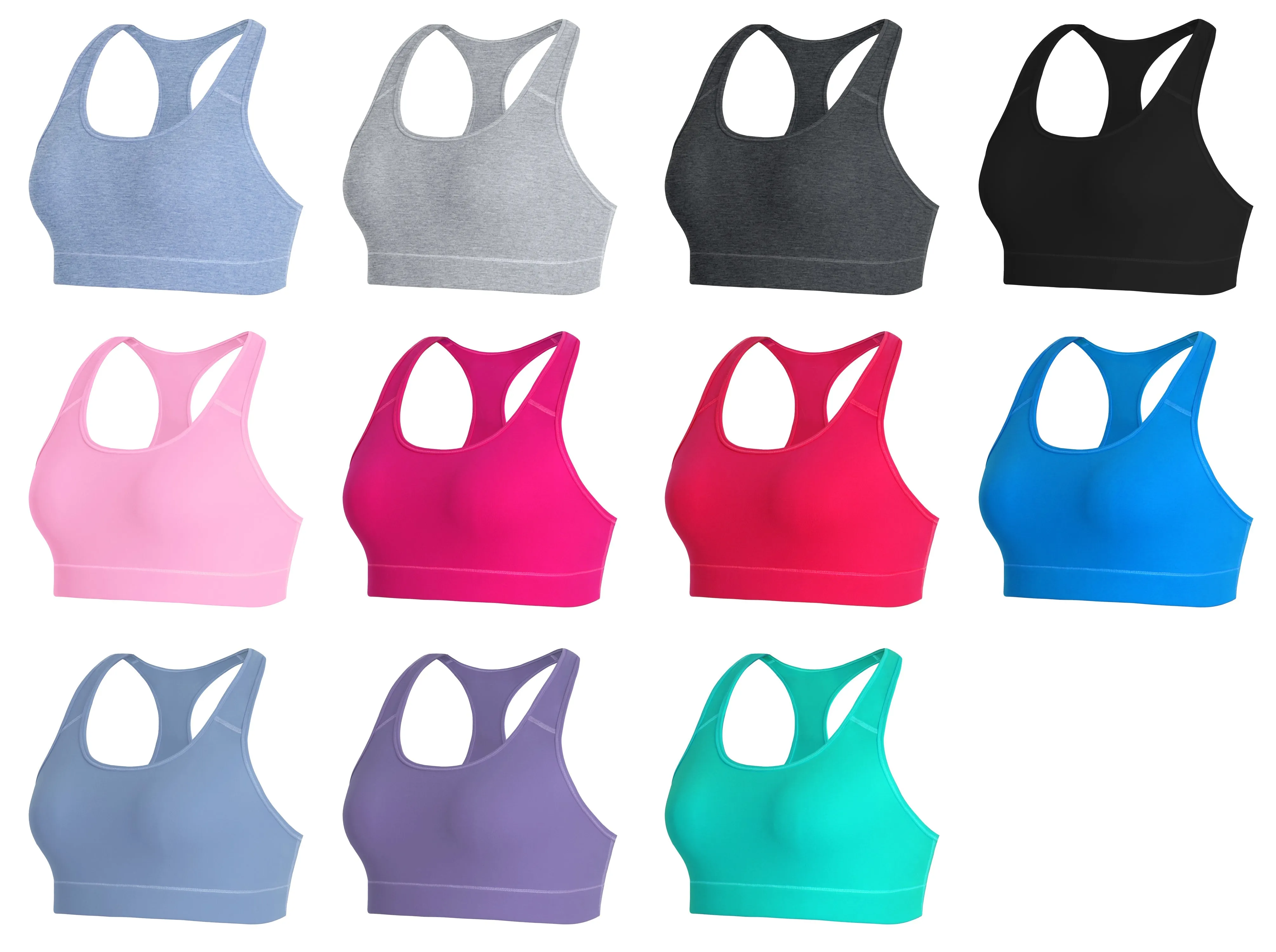 Compression Racerback Sports Bras black ins_yoga