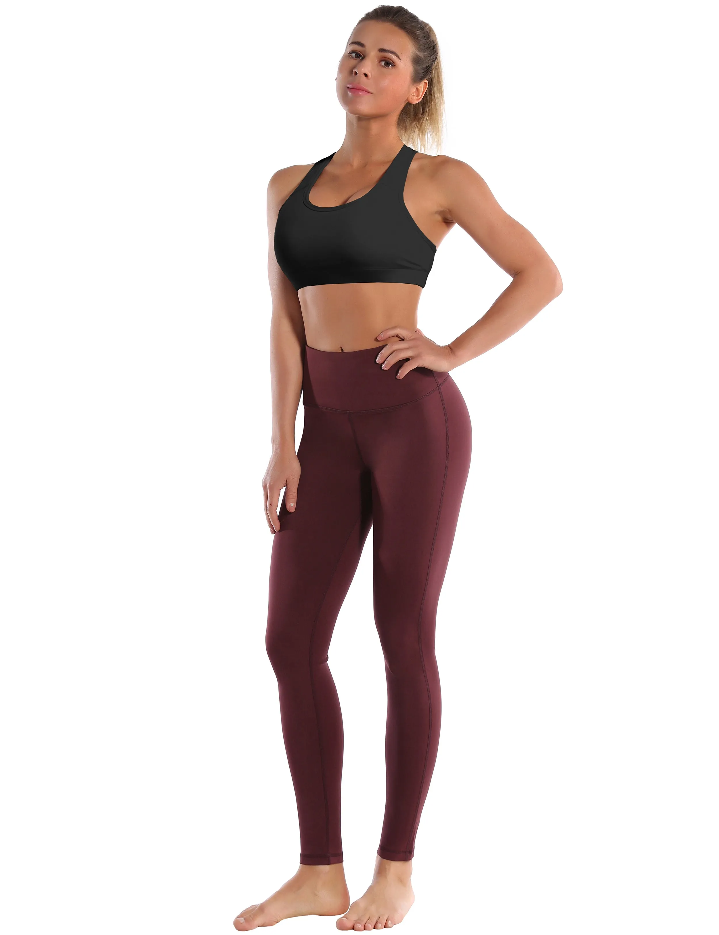 Compression Racerback Sports Bras black ins_yoga