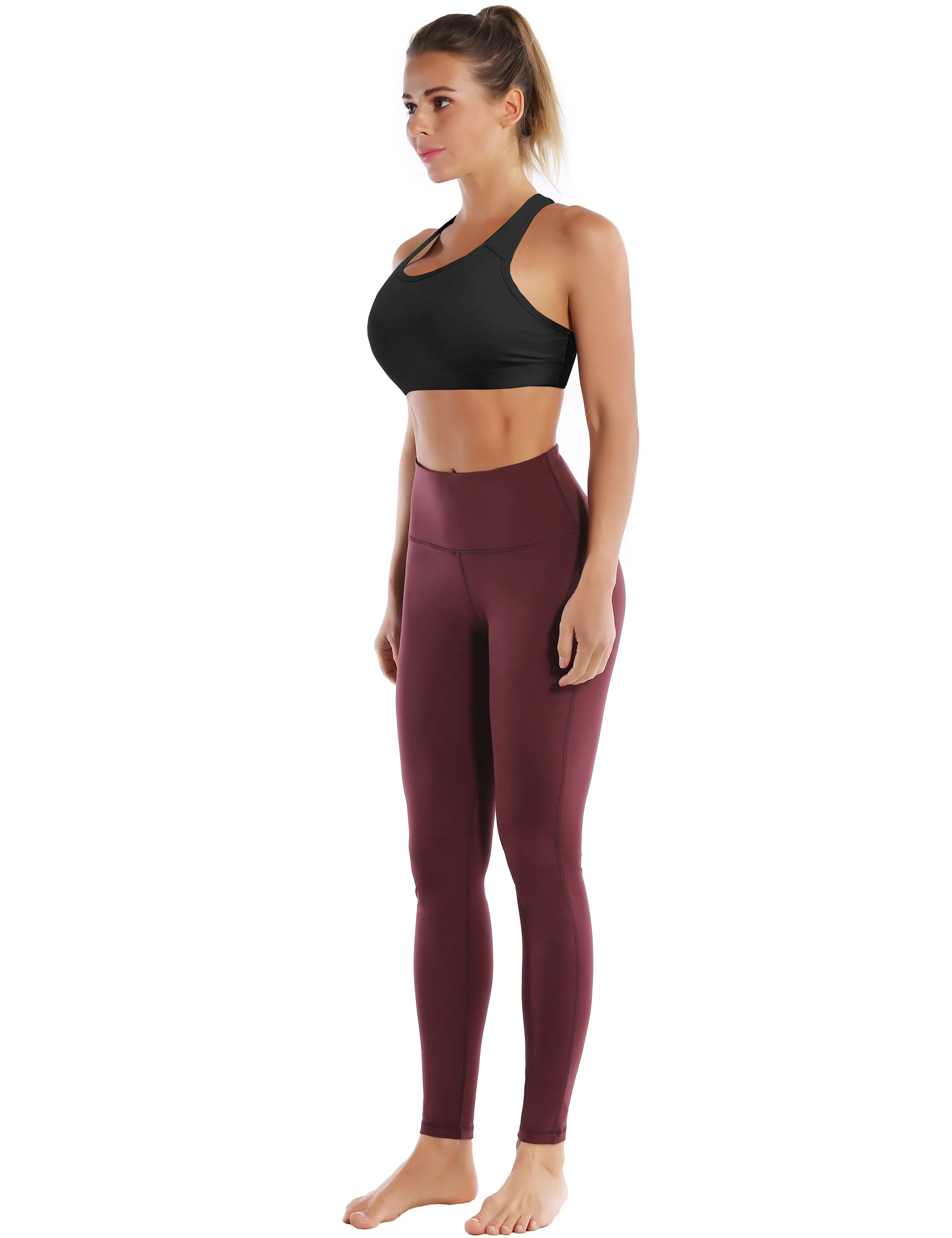 Compression Racerback Sports Bras black ins_yoga