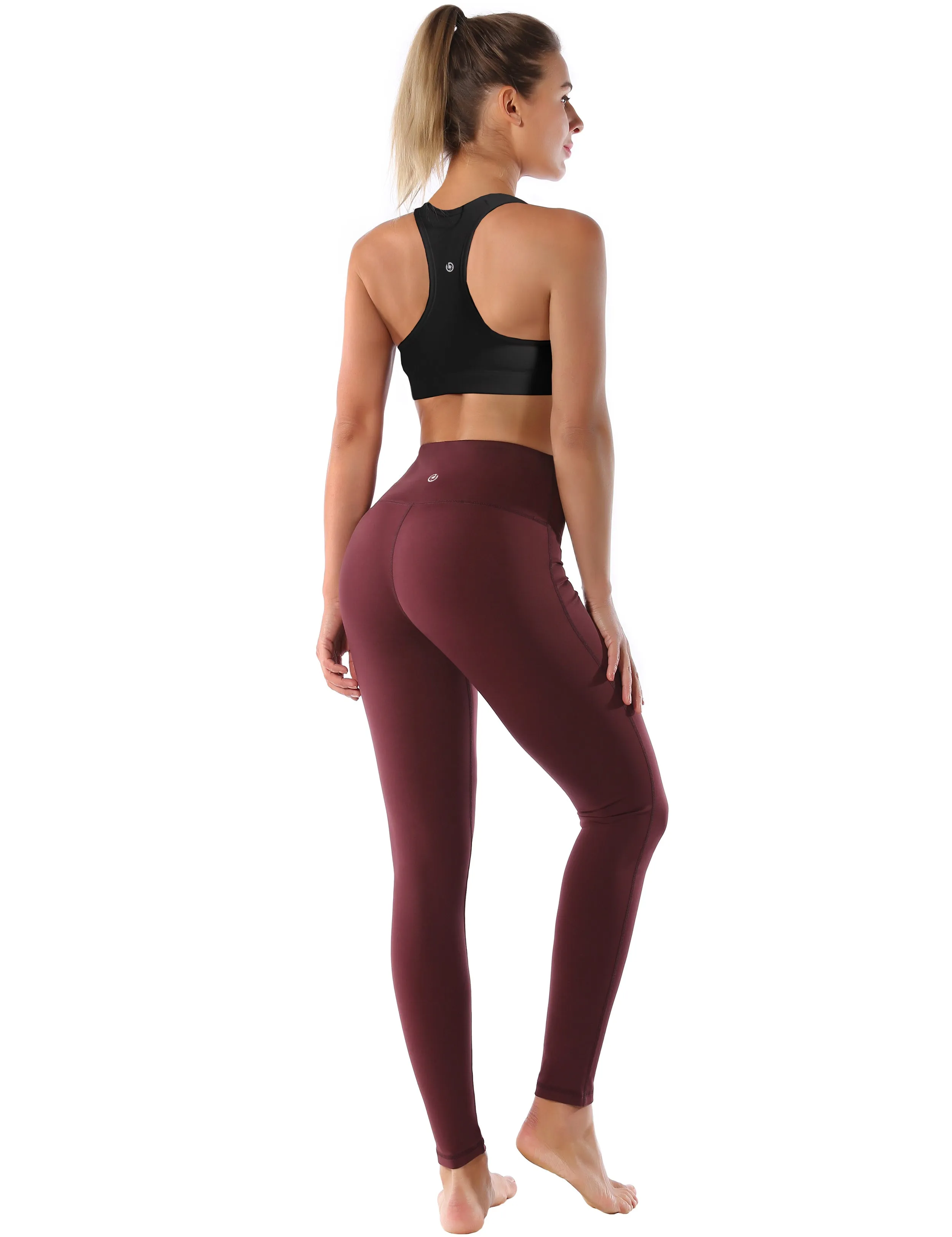 Compression Racerback Sports Bras black_yoga
