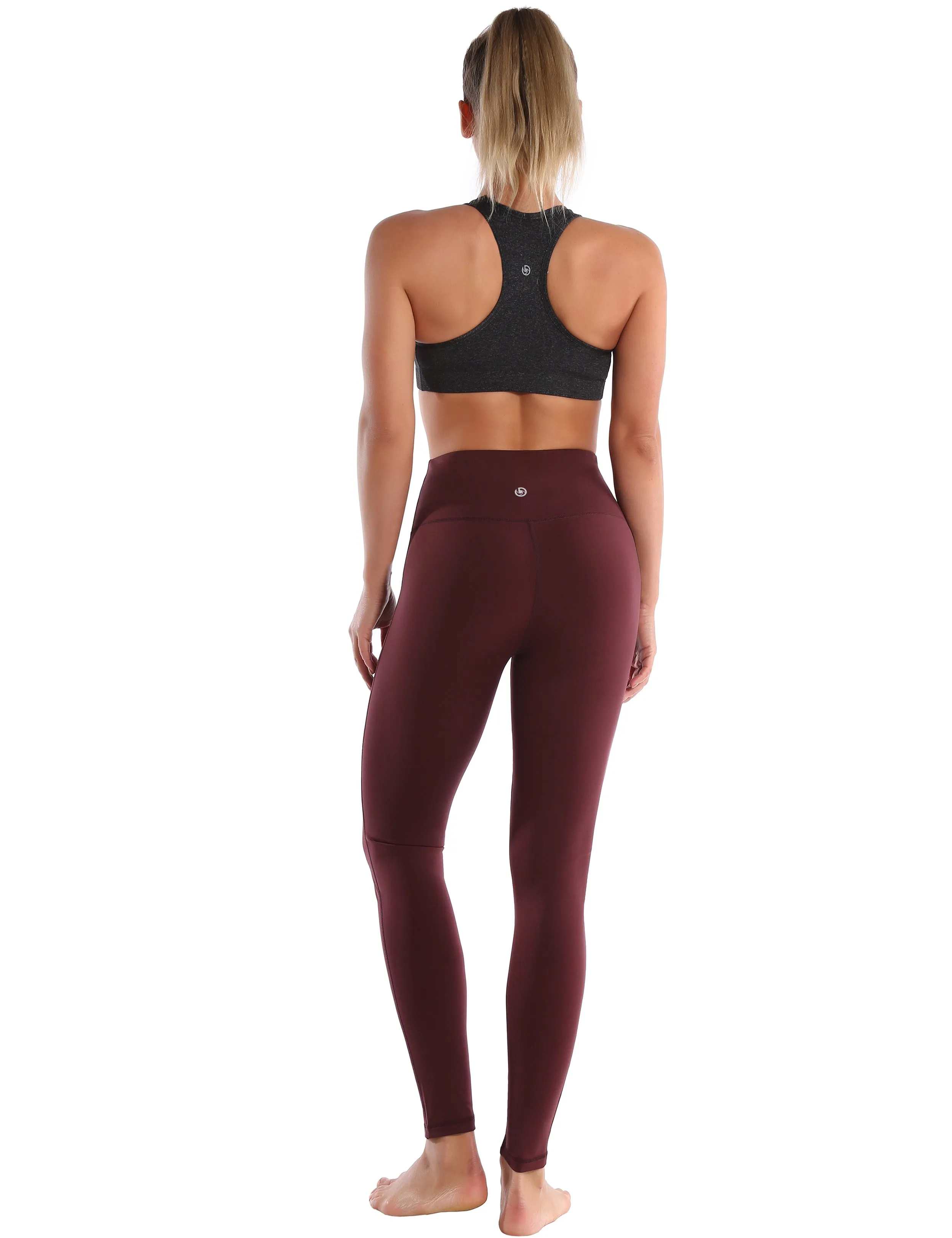 Compression Racerback Sports Bras heathercharcoal ins_yoga