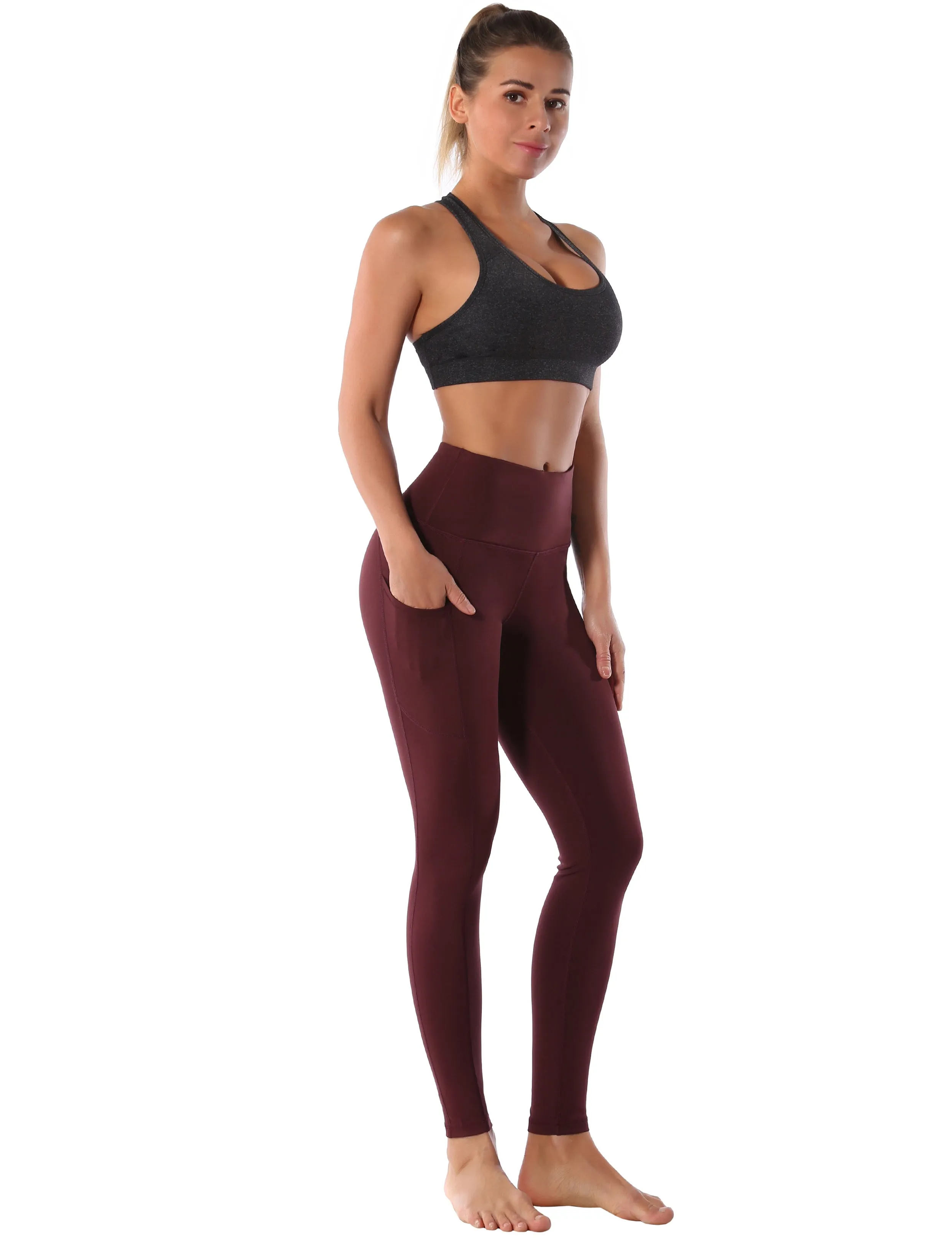 Compression Racerback Sports Bras heathercharcoal ins_yoga