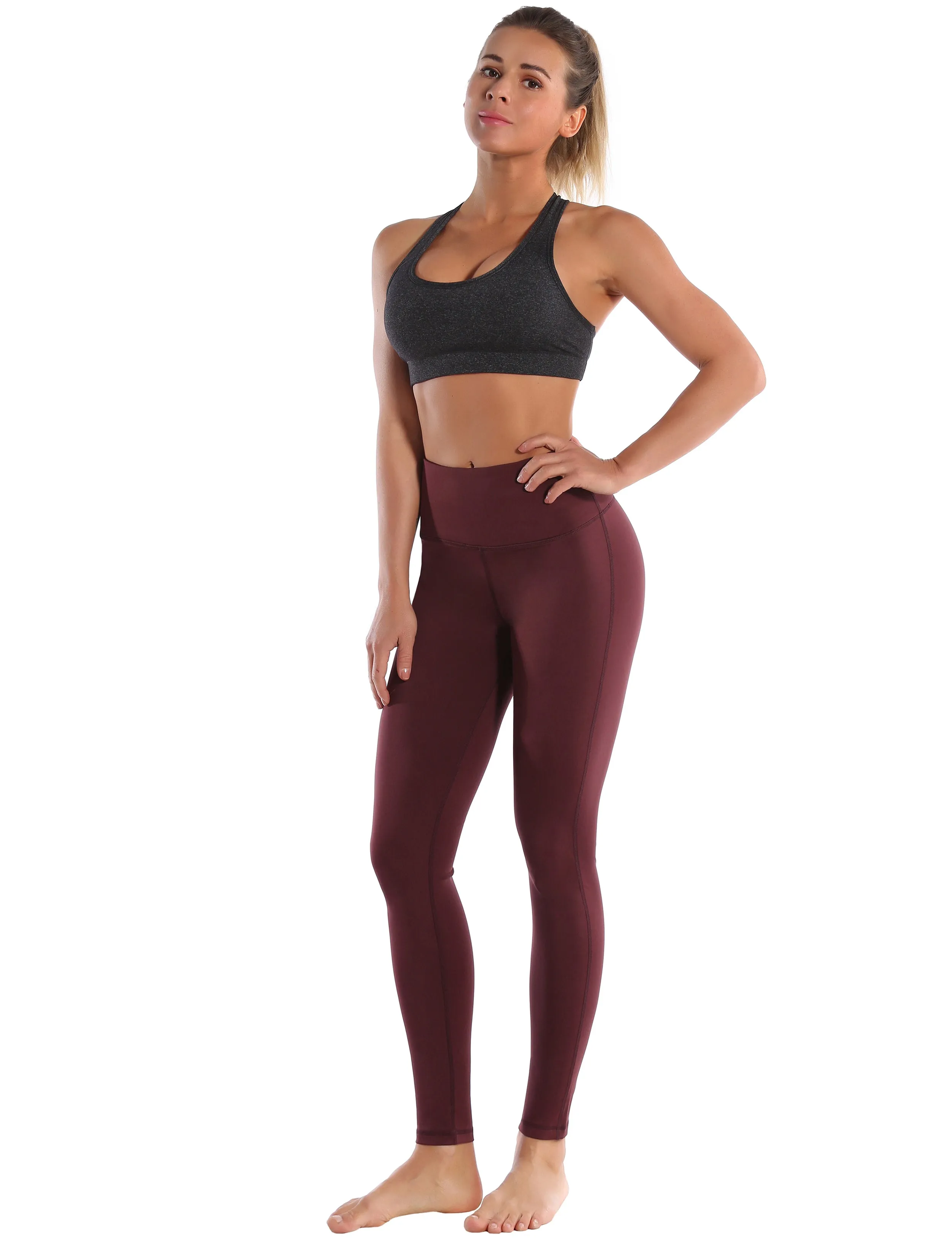 Compression Racerback Sports Bras heathercharcoal ins_yoga