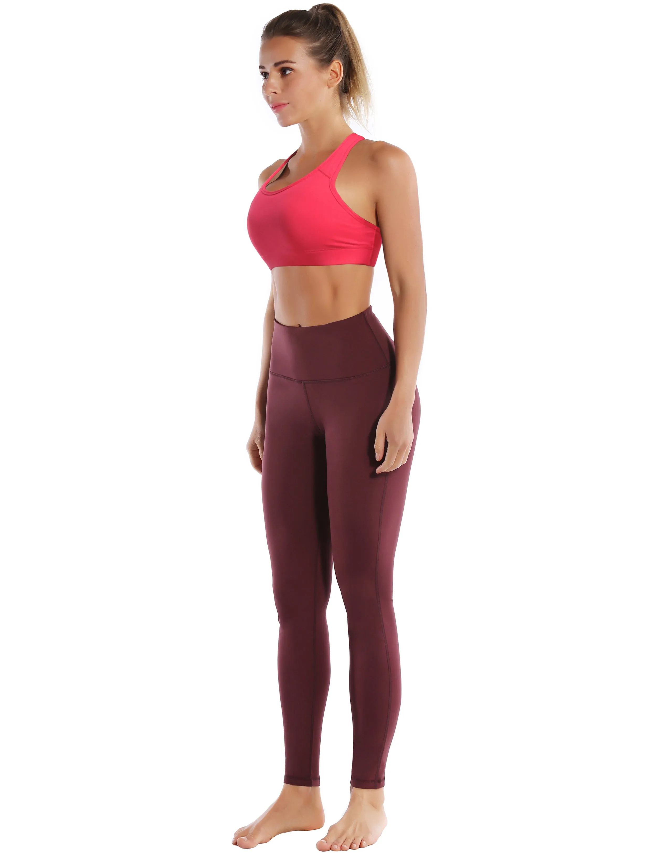 Compression Racerback Sports Bras red_yoga
