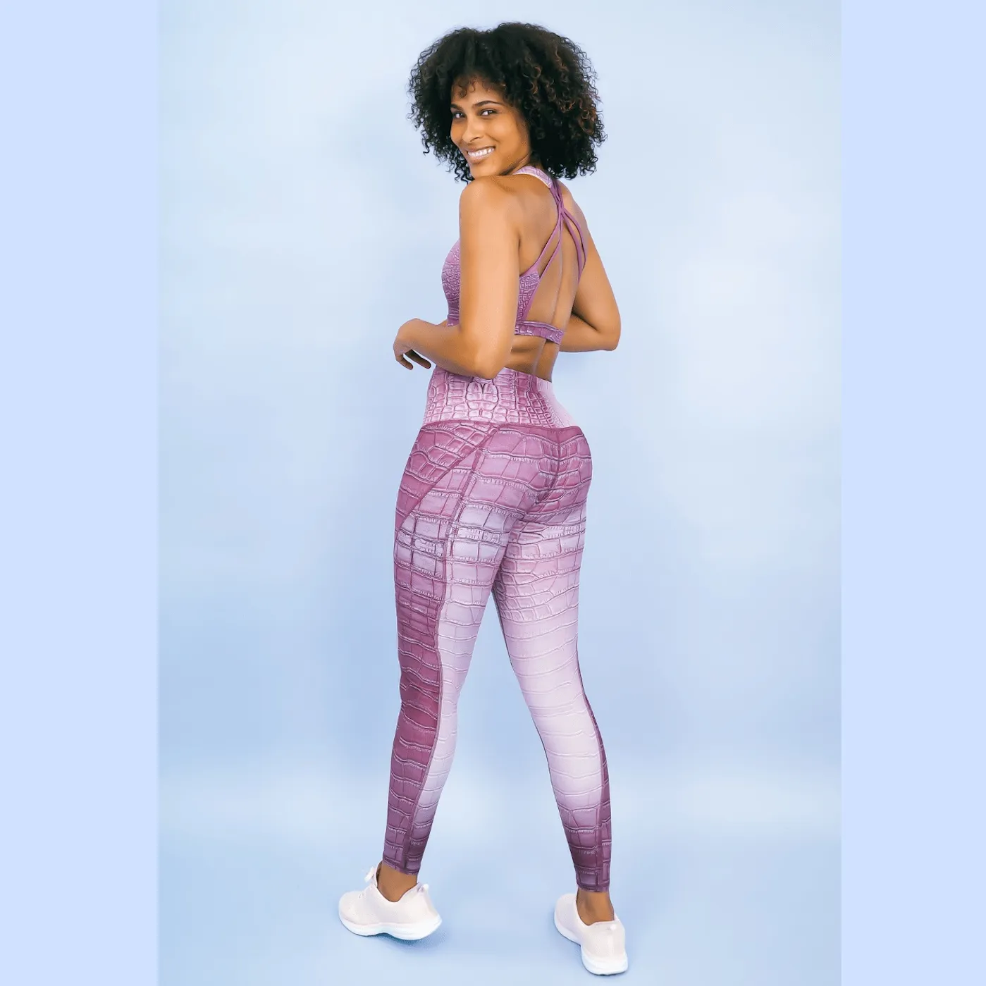 Croc High Waisted Slice Legging - Mauve