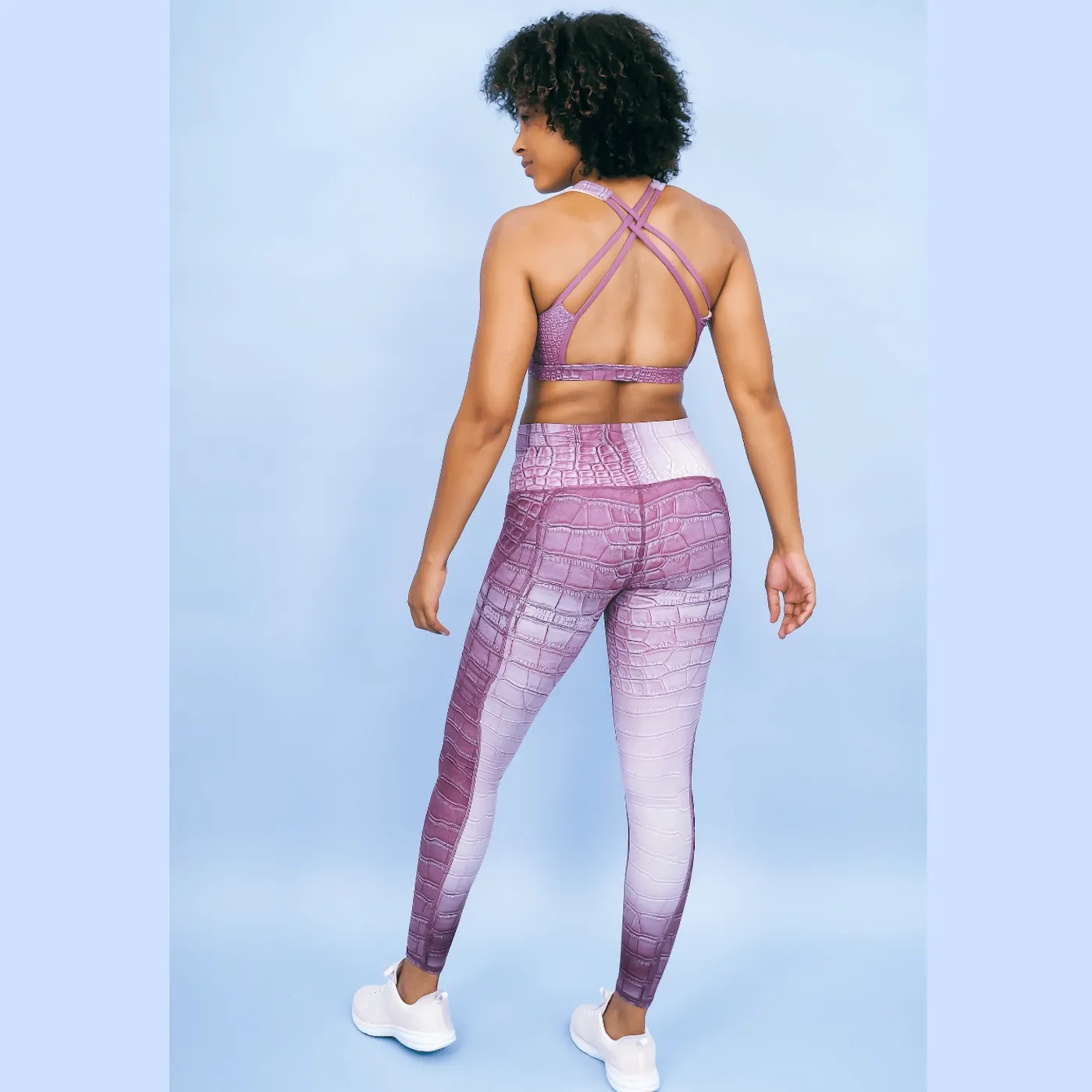 Croc High Waisted Slice Legging - Mauve