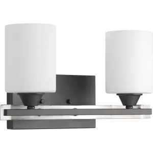 Dart Collection Two-Light Etched Glass Bath Vanity Light