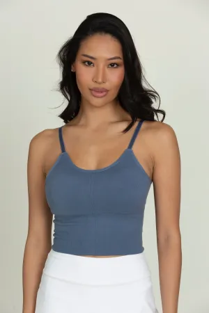 Deep Blue Original Ribbed Yoga Tank Top