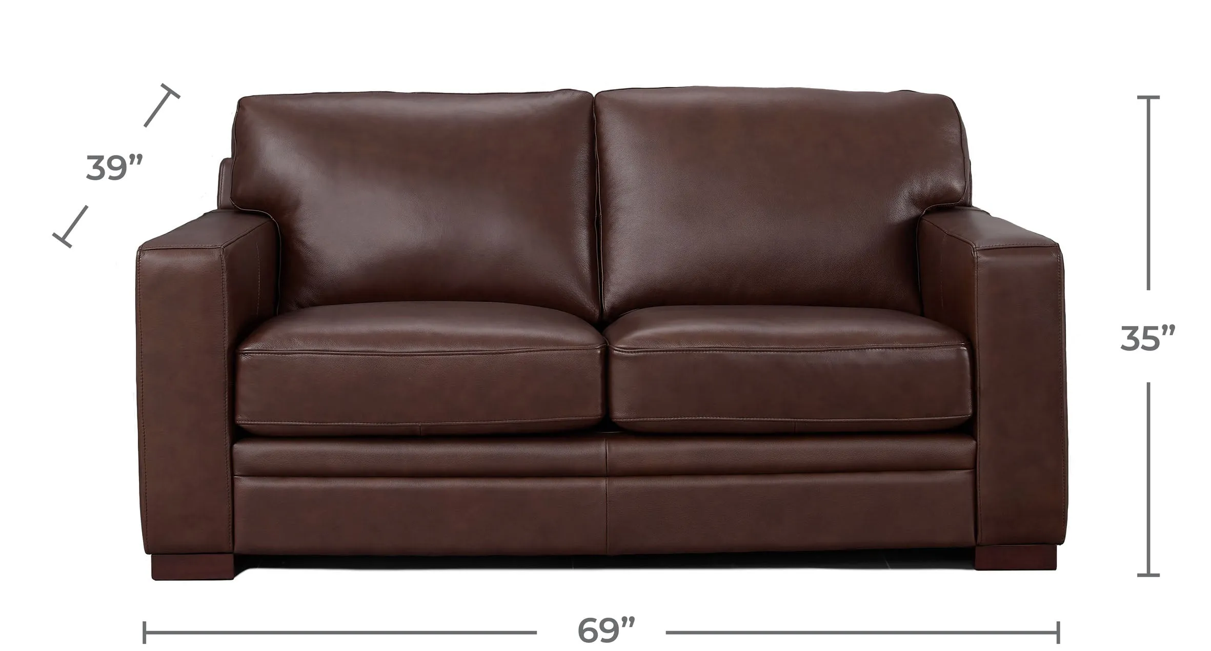 Dillon Leather Sofa Collection, Raisin Brown