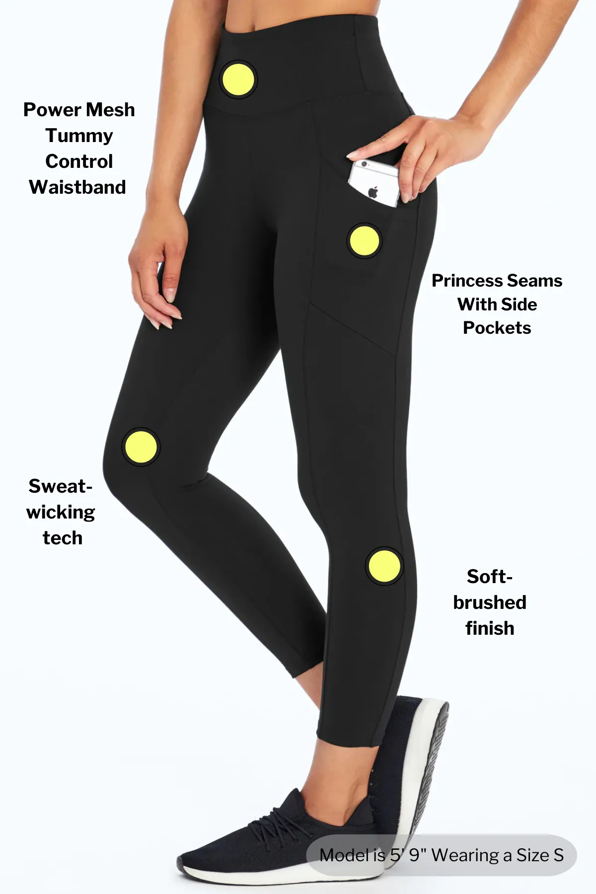 Drew Side Pocket Tummy Control Mid Calf Capri