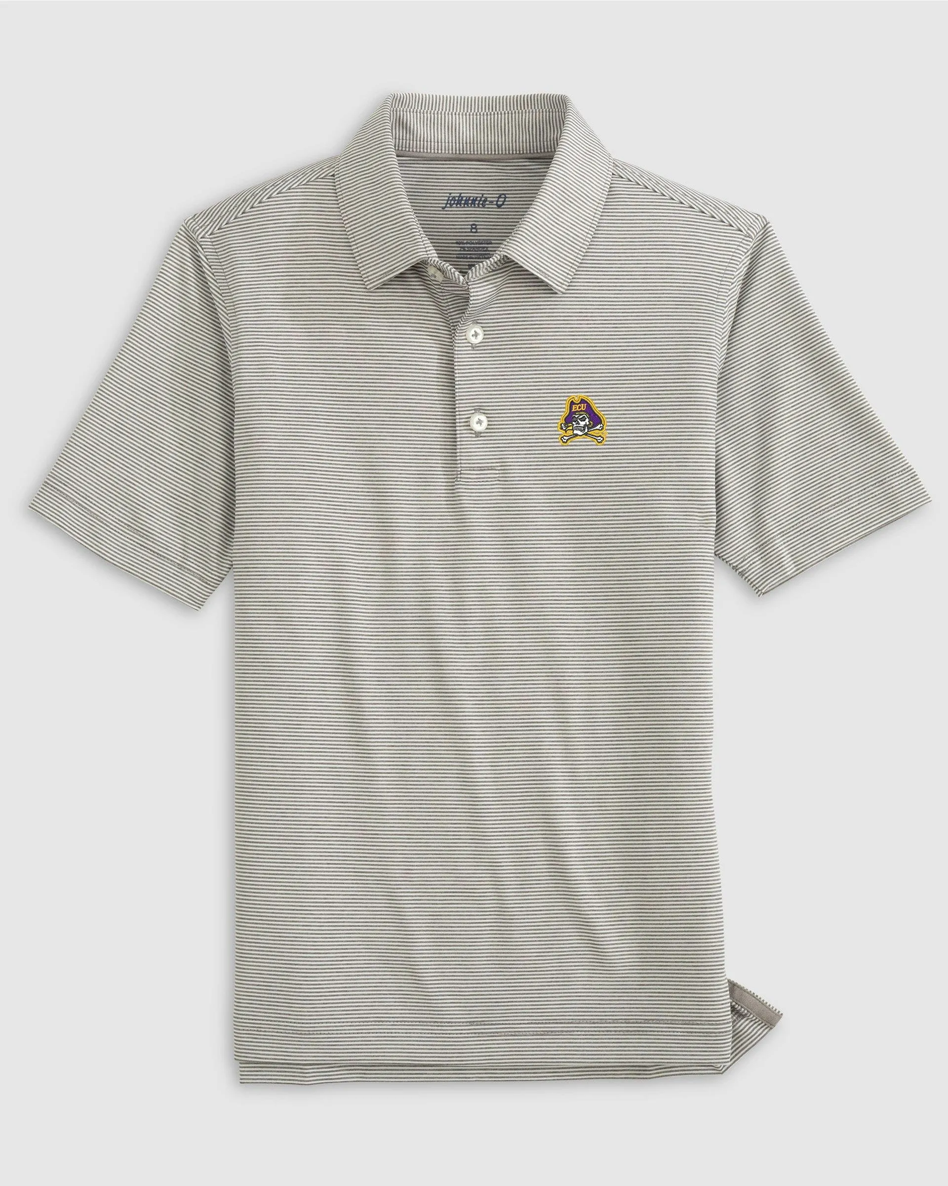 East Carolina Lyndonn Jr. Striped Jersey Performance Polo
