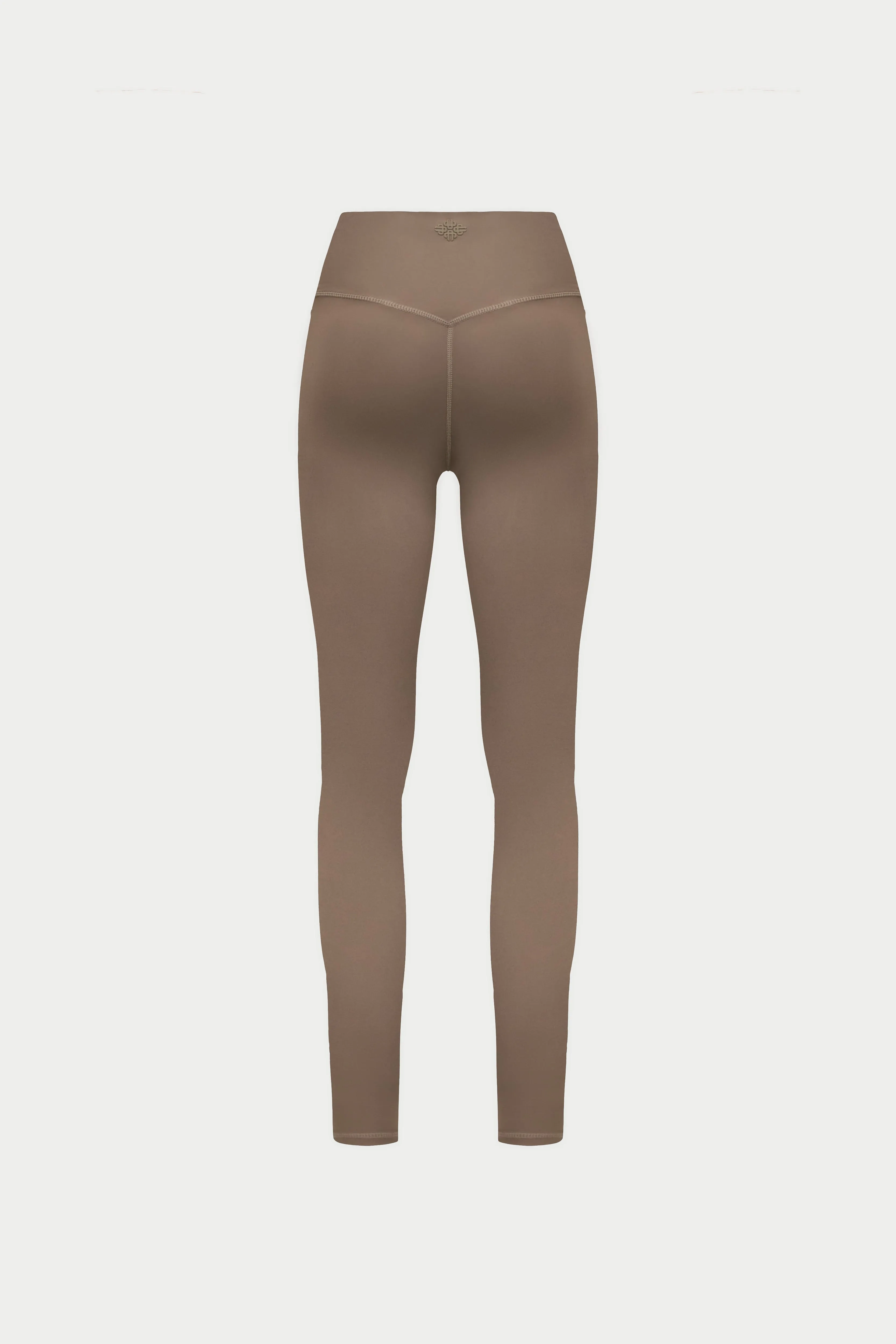 EMBLEM STRETCH SCULPTING LEGGINGS - COCOA