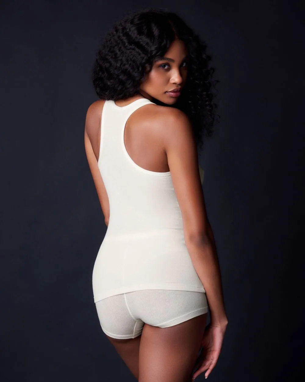Fine Rib Racerback Tank
